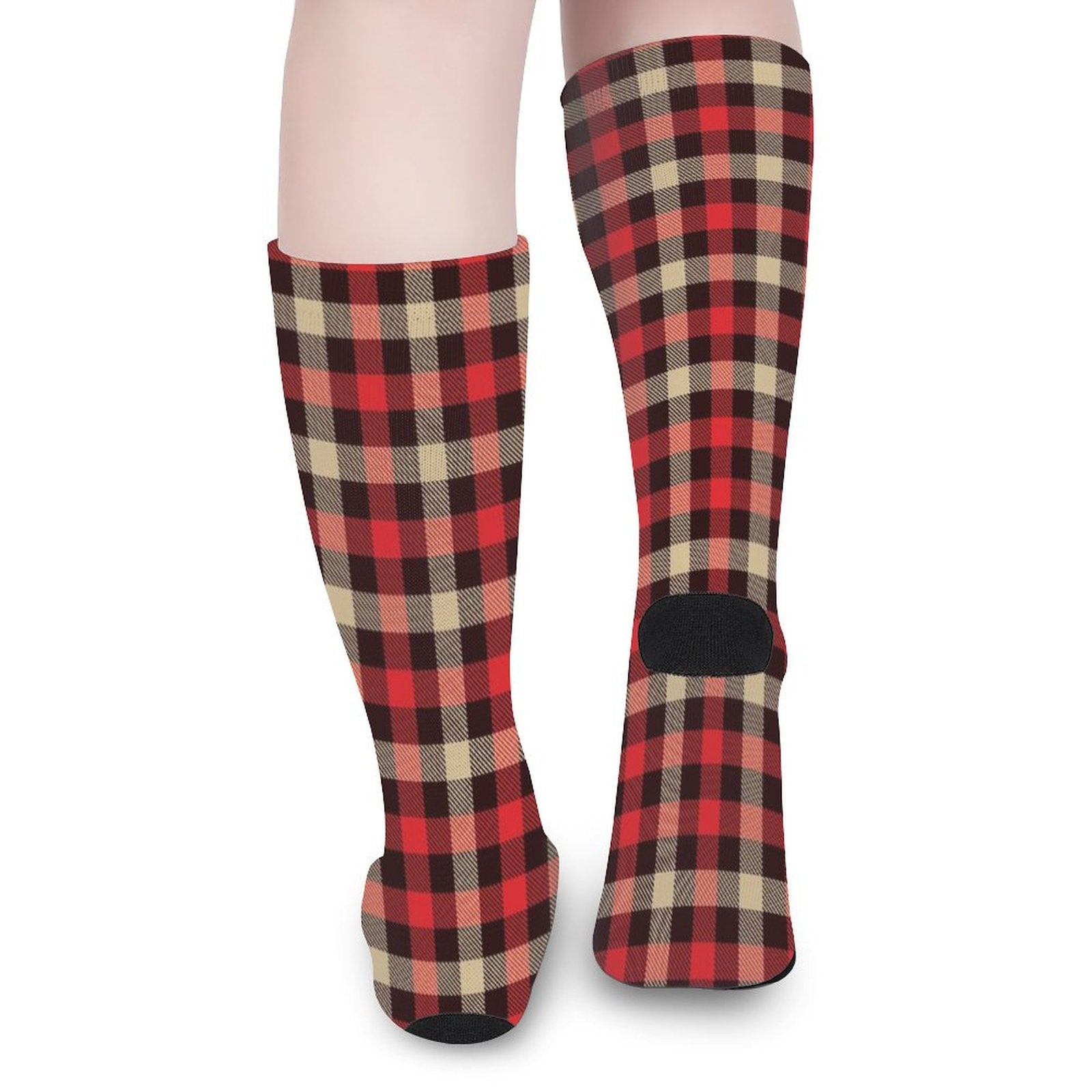 Red grid Prined socks Gifts for Men Women