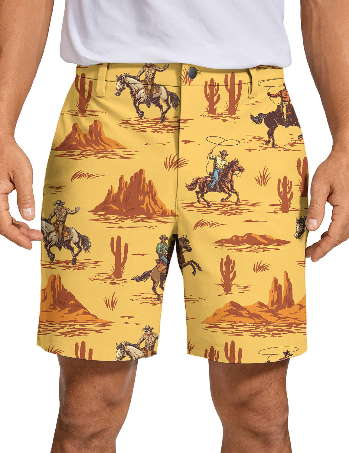 Men's west cowboy Golf Shorts