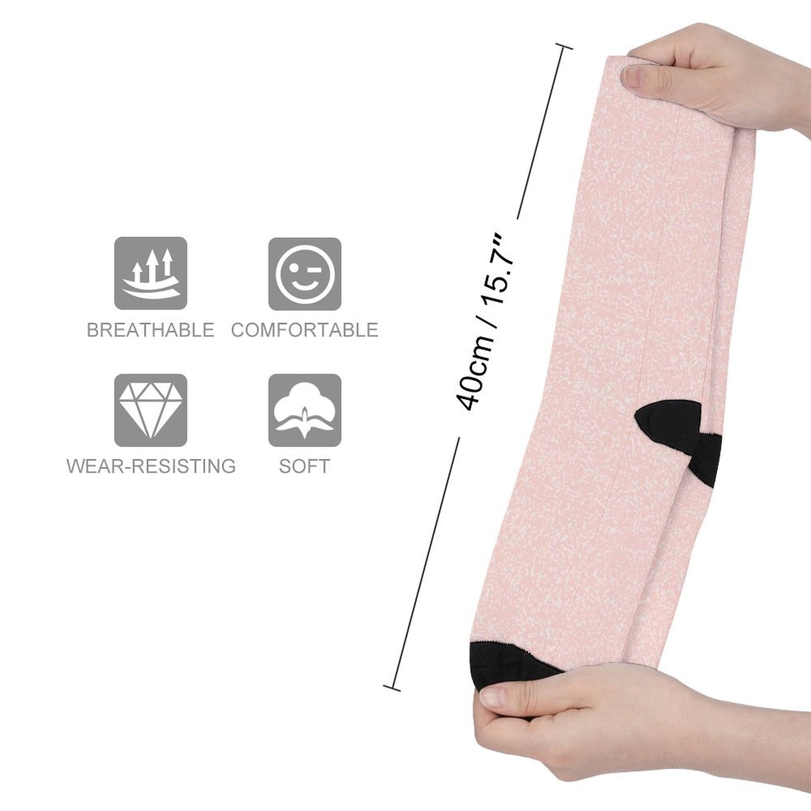 Peach Performance Prined socks Gifts for Men Women
