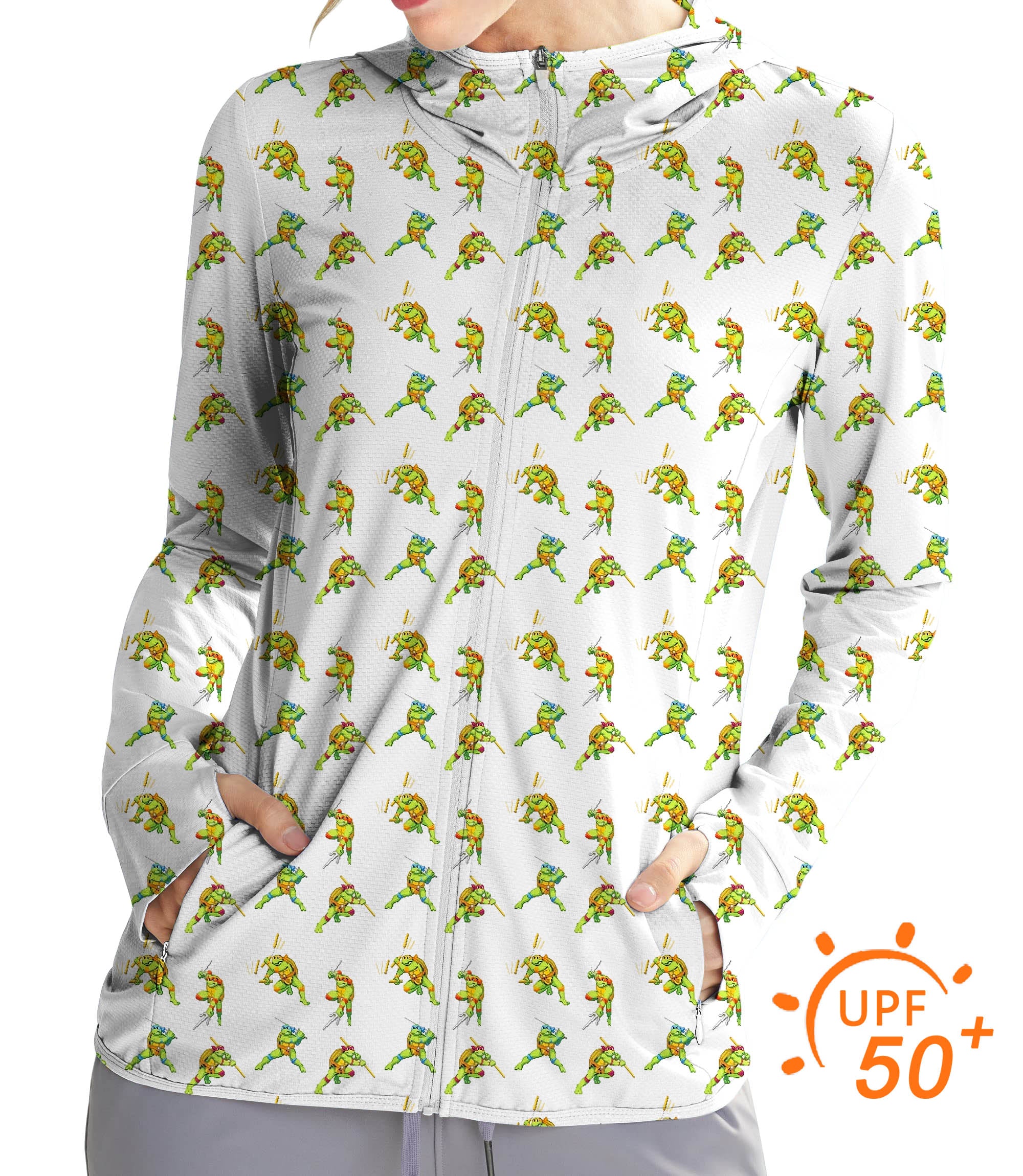 Women's Outdoor TMNT - COWABUNGA CLASSIC Golf Sun Protection Slim Fit zip hoodies