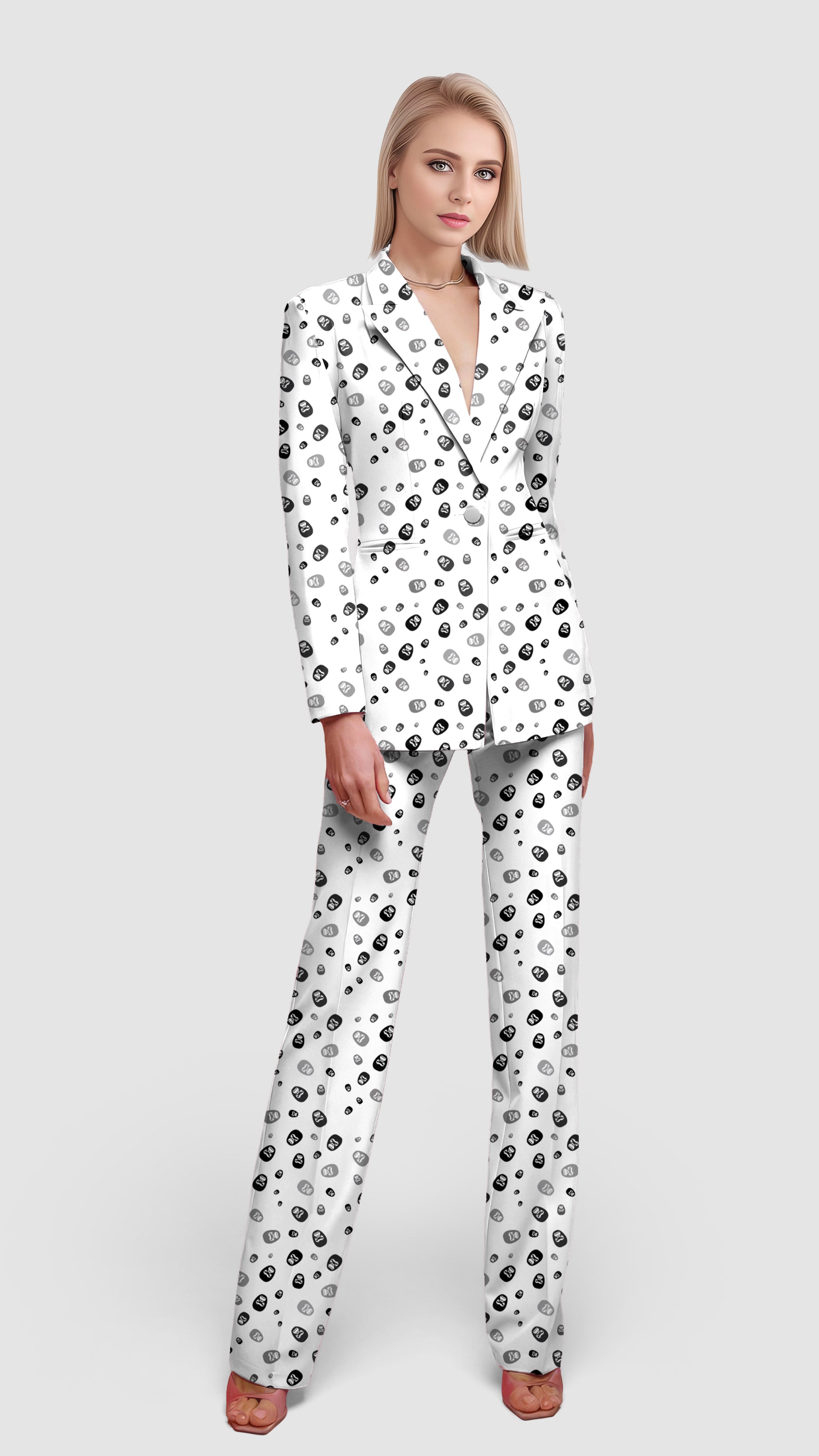 gorilla heads-Women's Blazer Casual Work Office Blazer Suit set