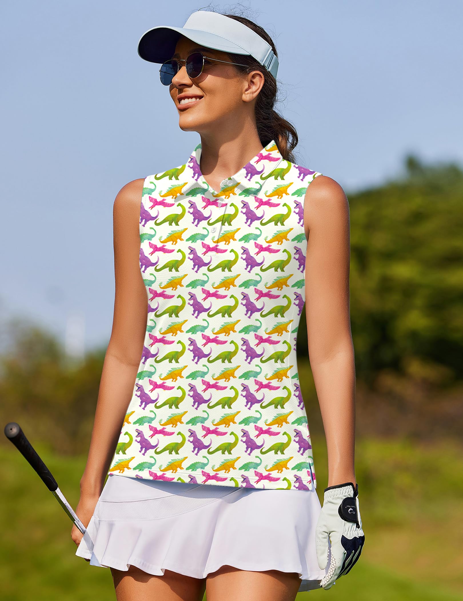 dinosaurs Women's golf Sleeveless shirt