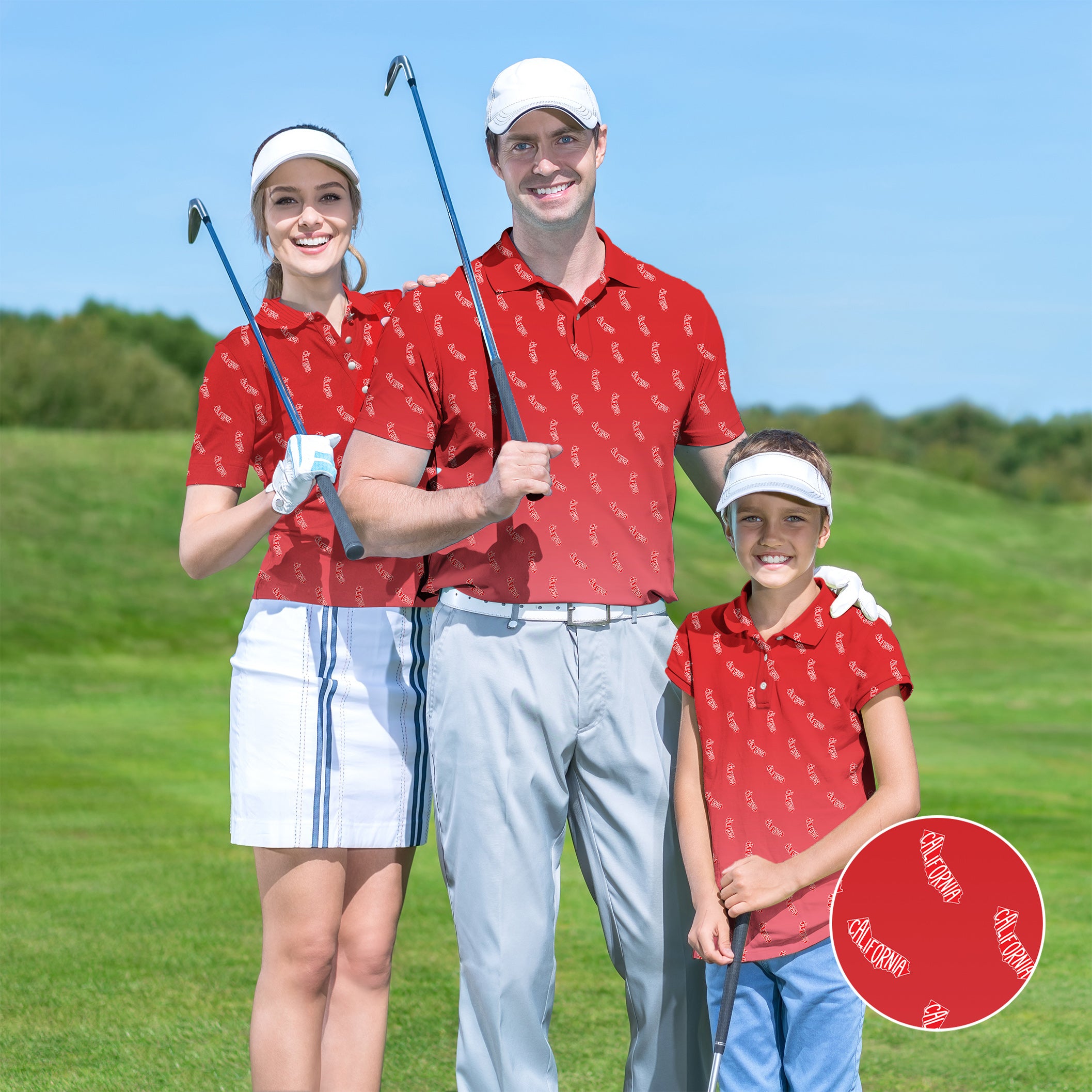 Family Red California set Golf Championship Trophy tournament
