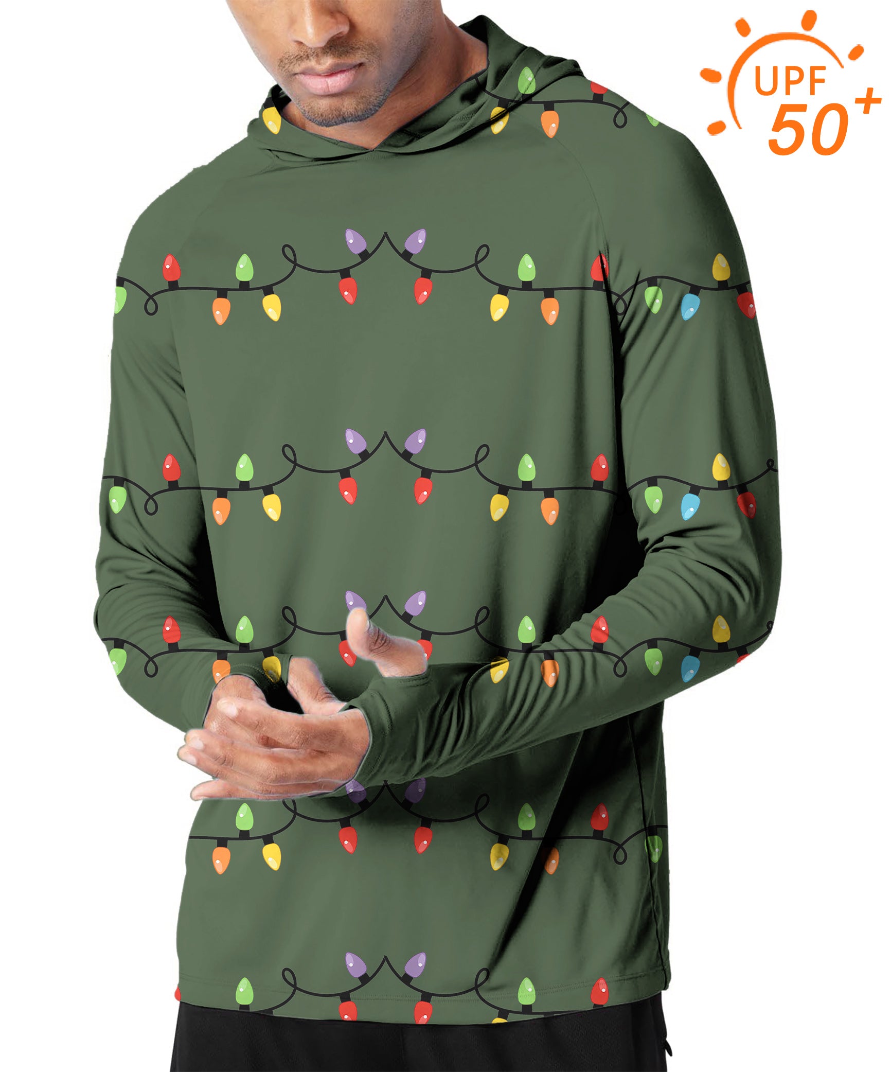 Men's Outdoor lighting Christmas Golf Sun Protection Slim Fit  hoodies