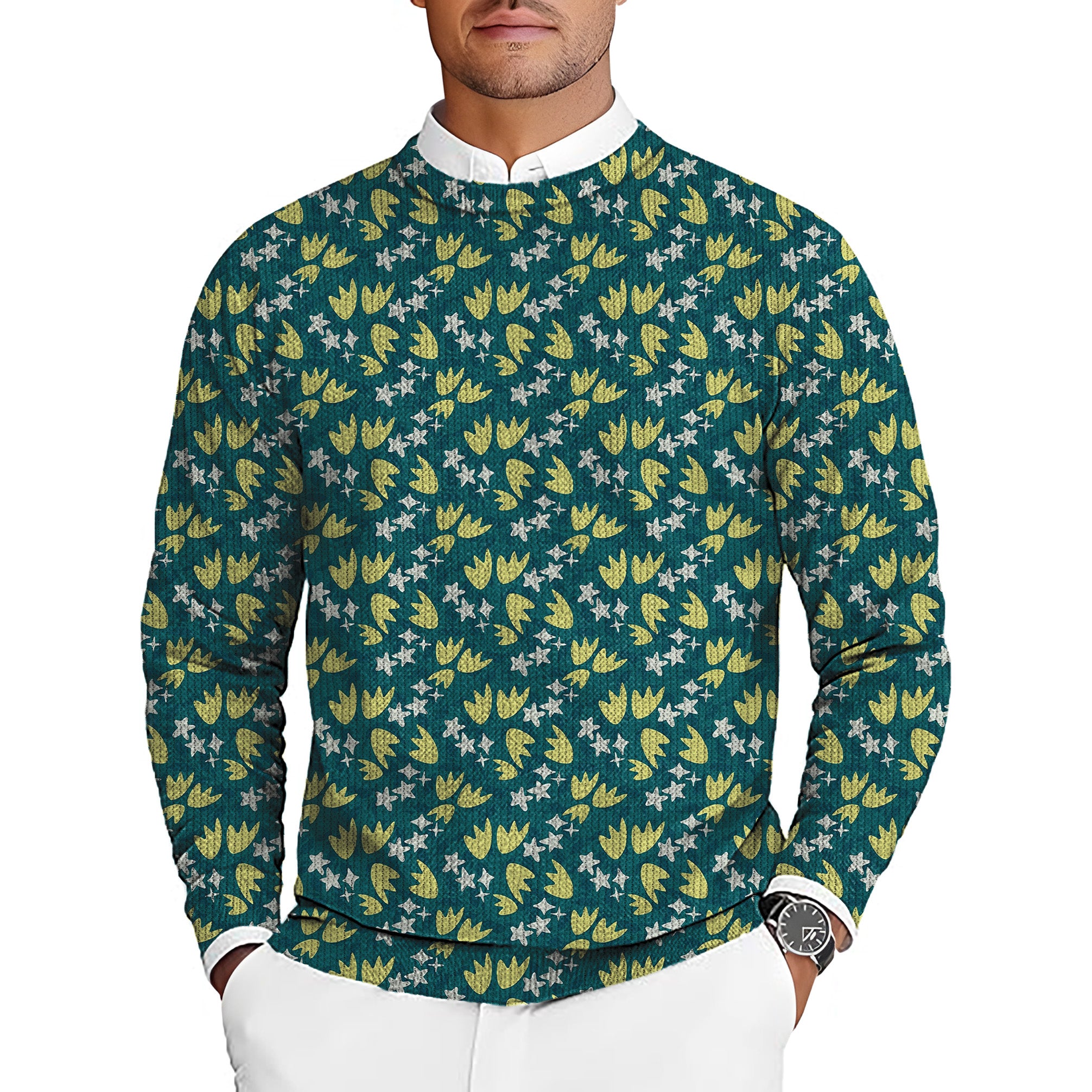 Pro Player Men's Golf Crewneck Pullover Sweaters Ugly Sweater