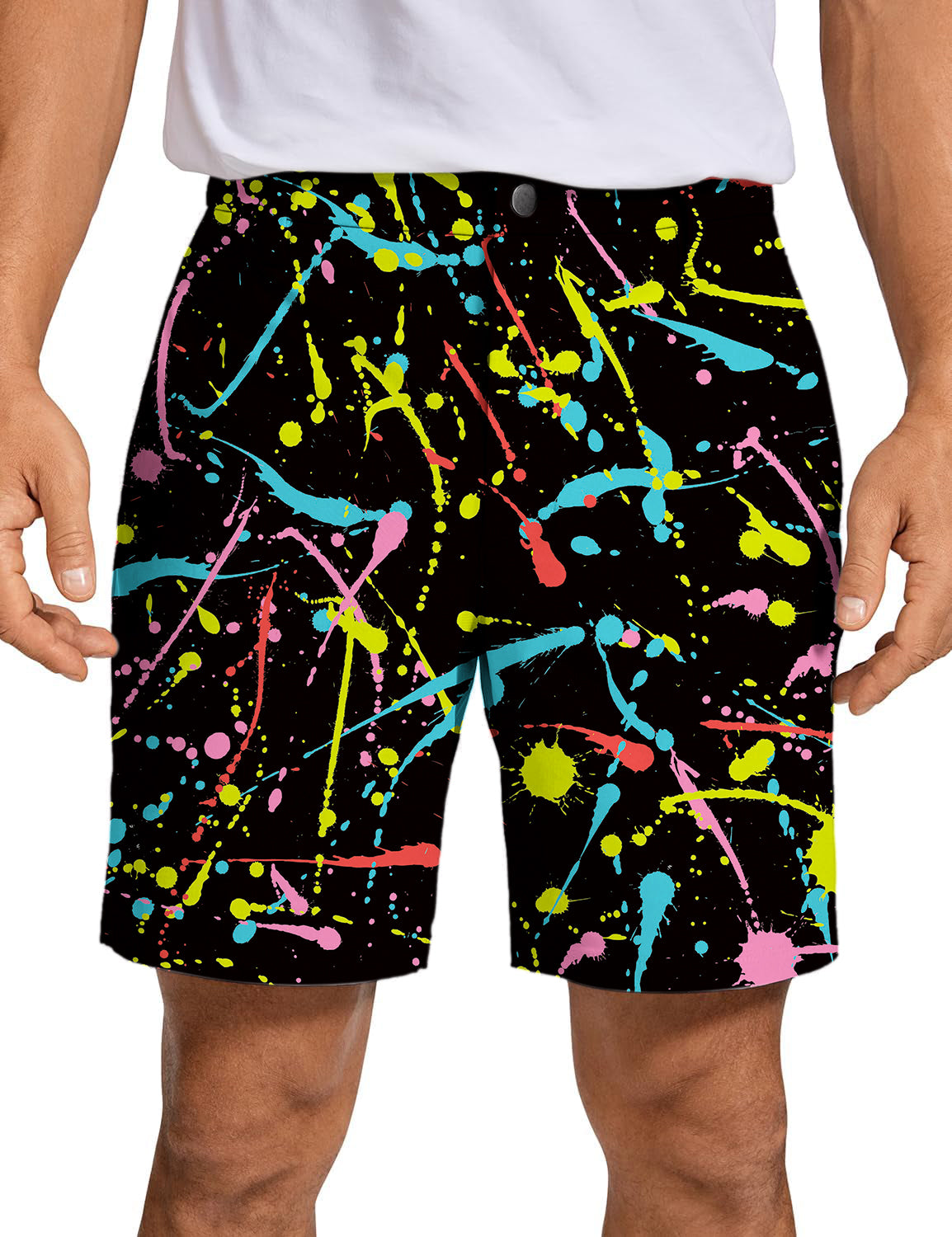 Men's PAINT SPLATTER Golf Shorts