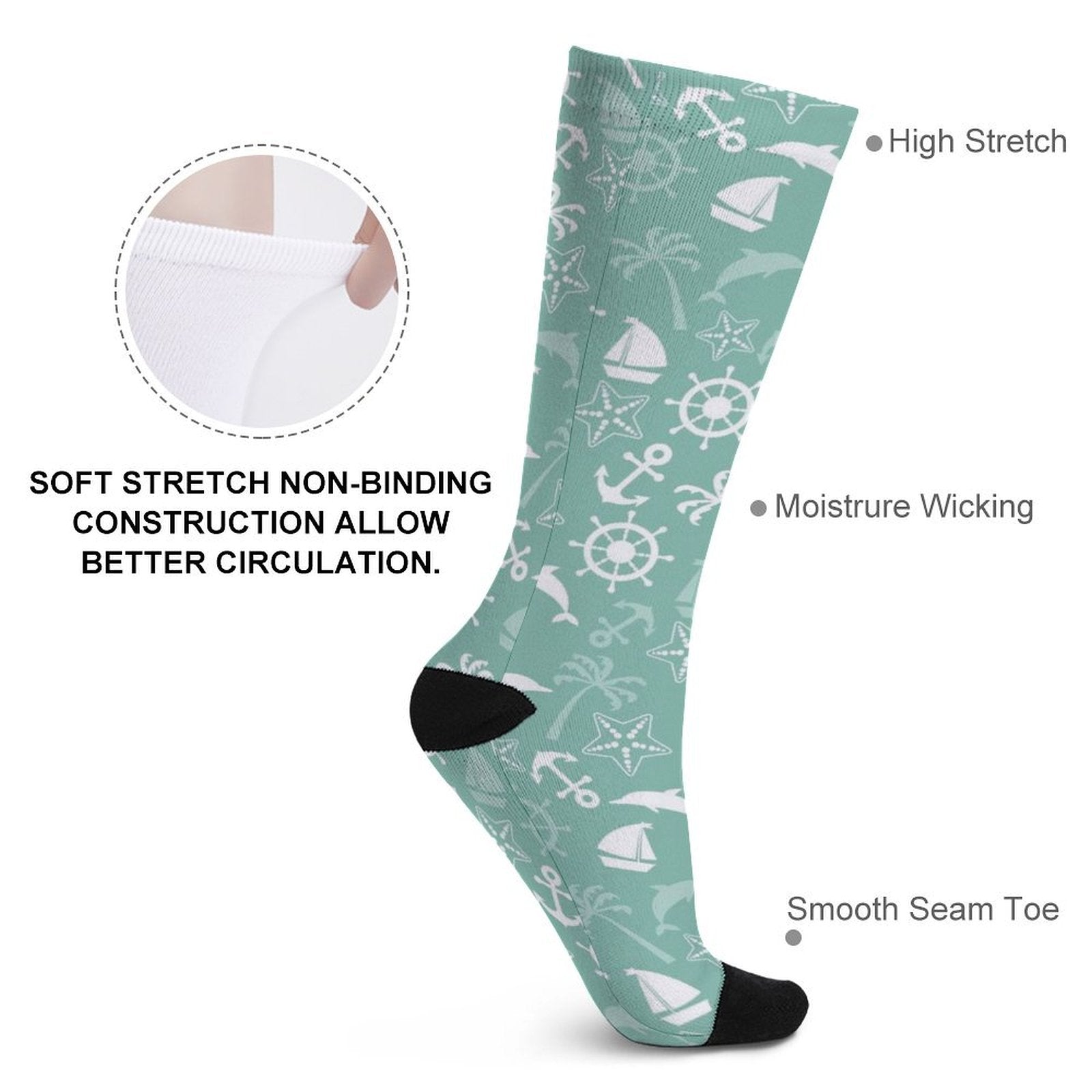 ship's anchor Prined socks Gifts for Men Women