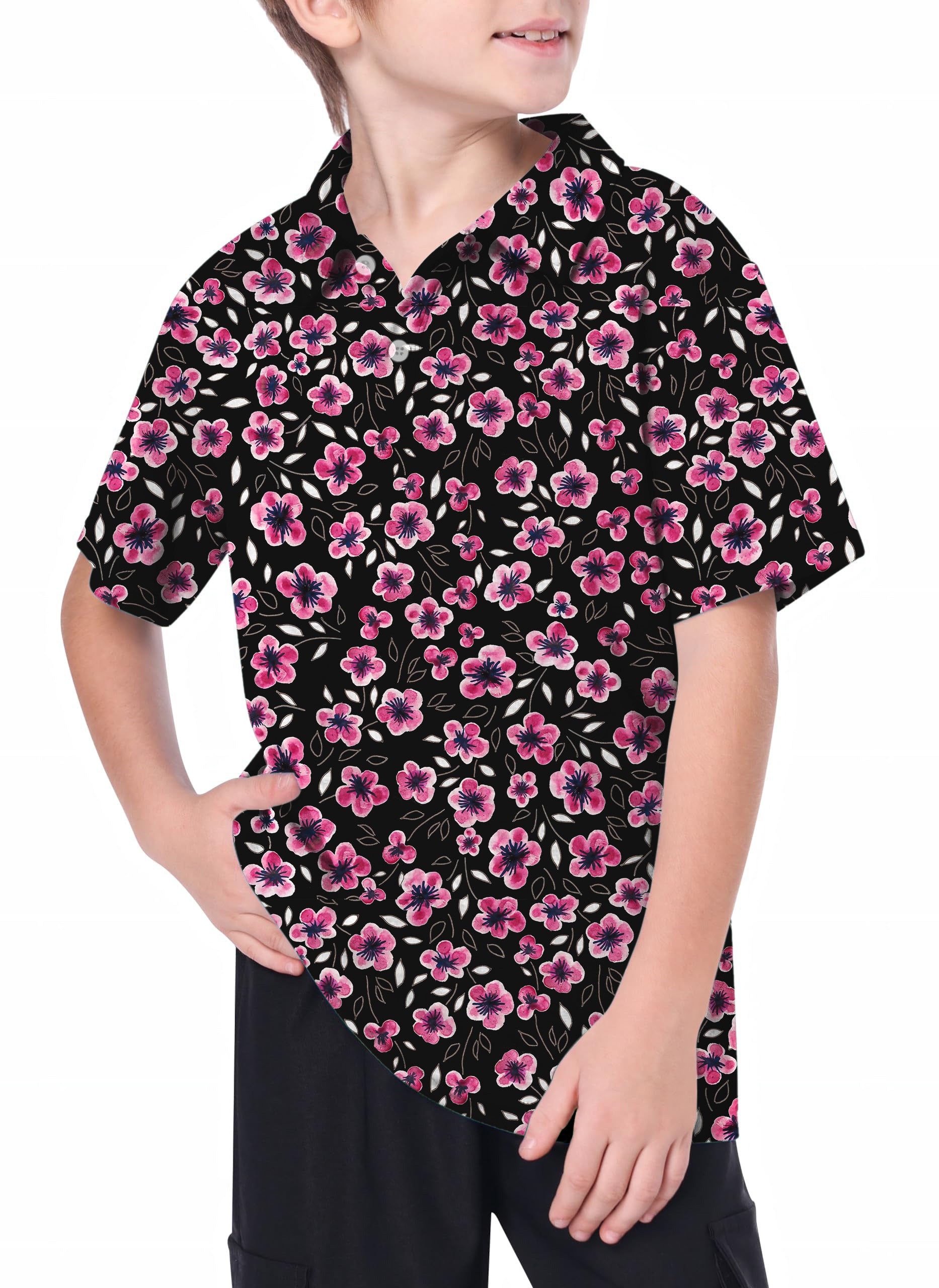 Youth Floral Out Golf Polo