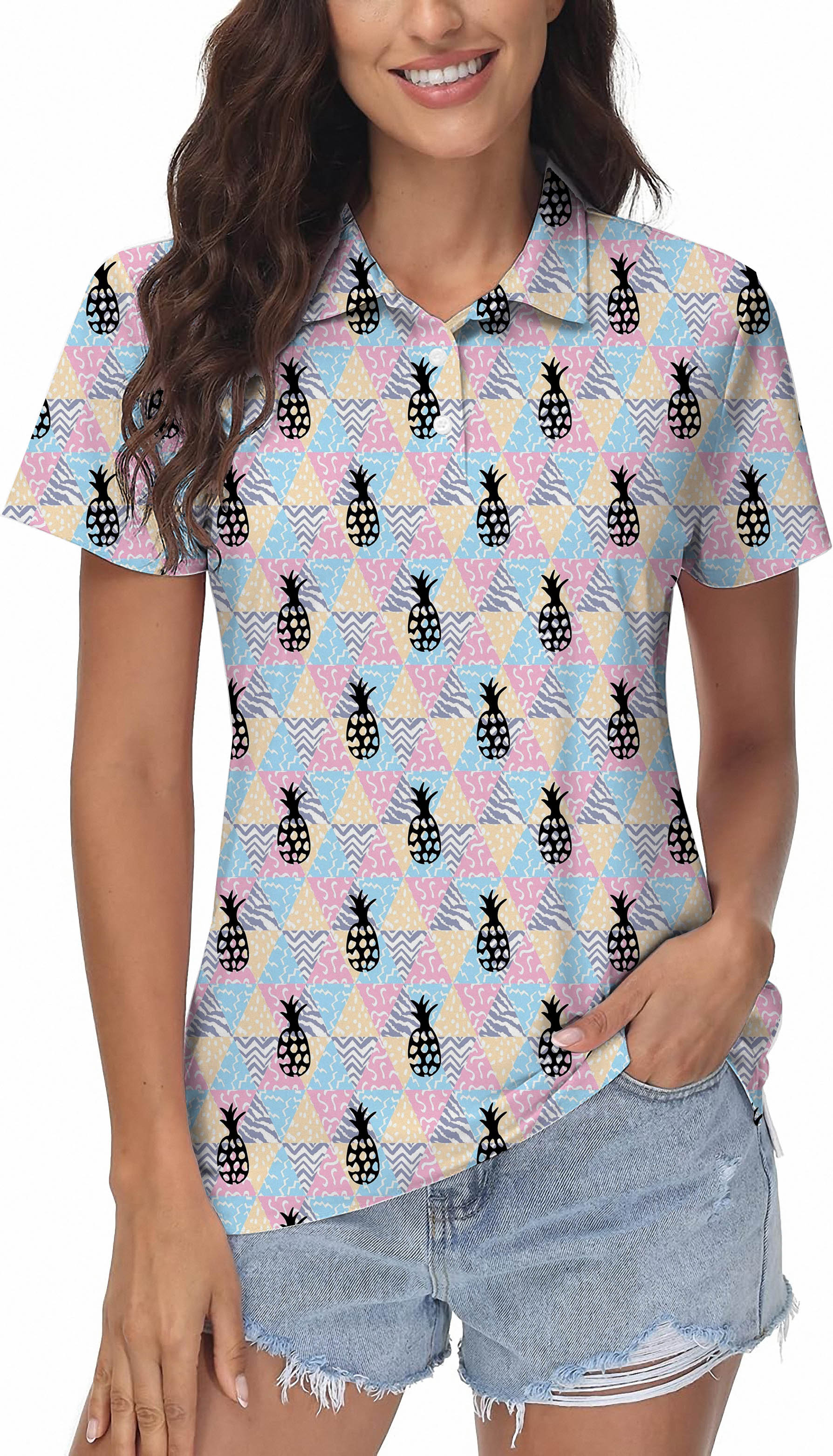 Women's Pineapple Paradise Golf Polo