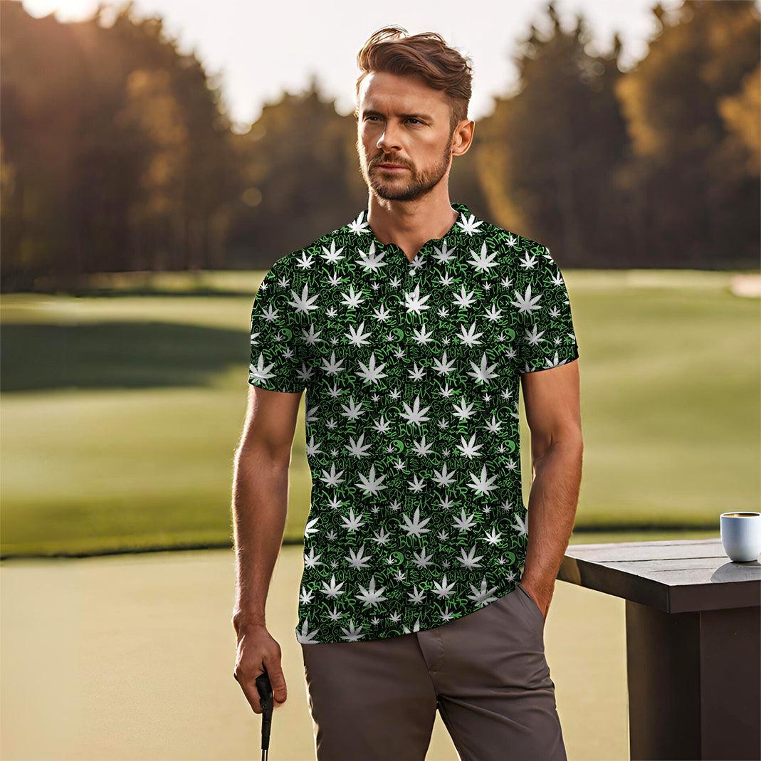 Men's Leafy Graffiti golf polo