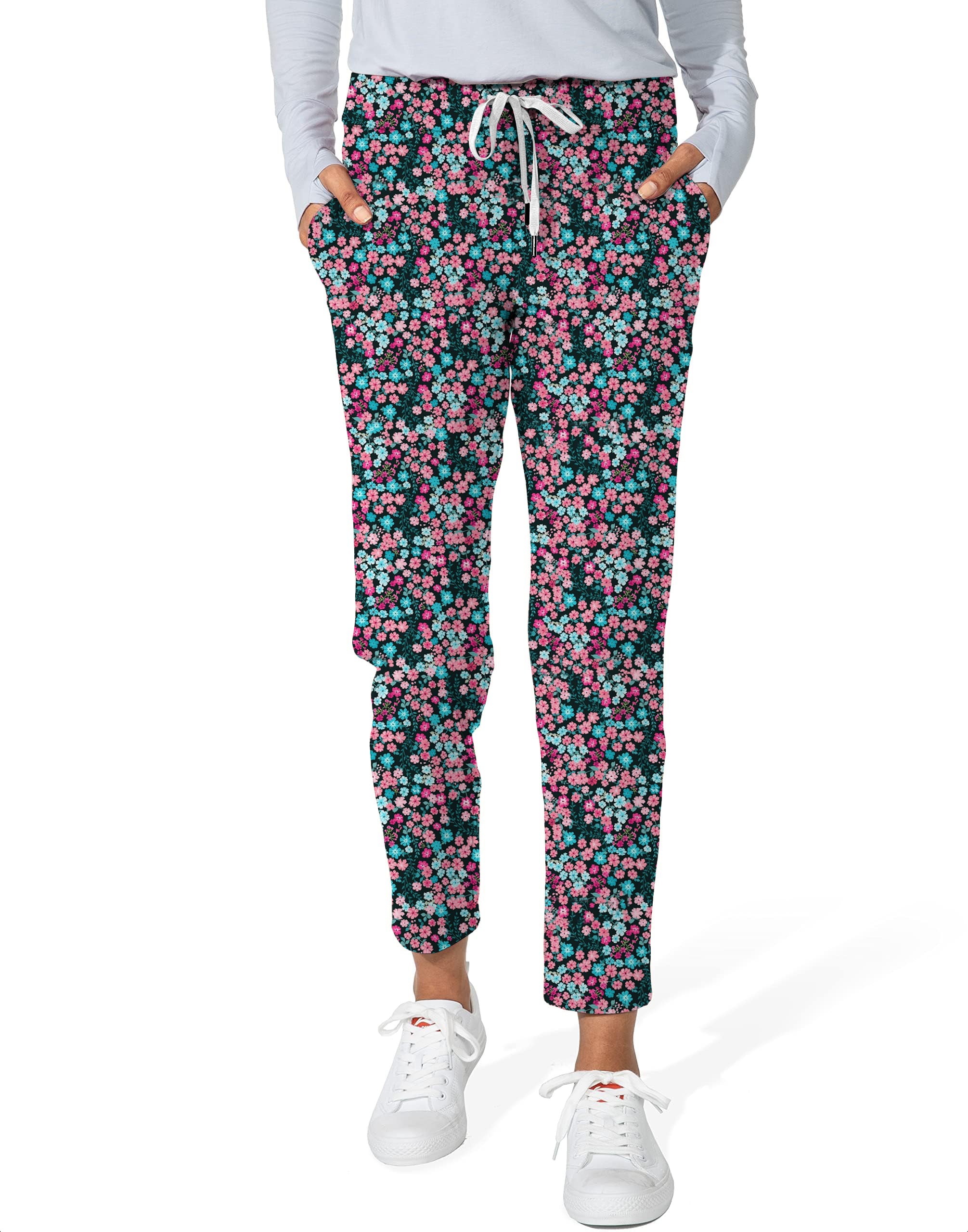 Candy Blossoms-Women's 7/8 Stretch Ankle Golf Pants