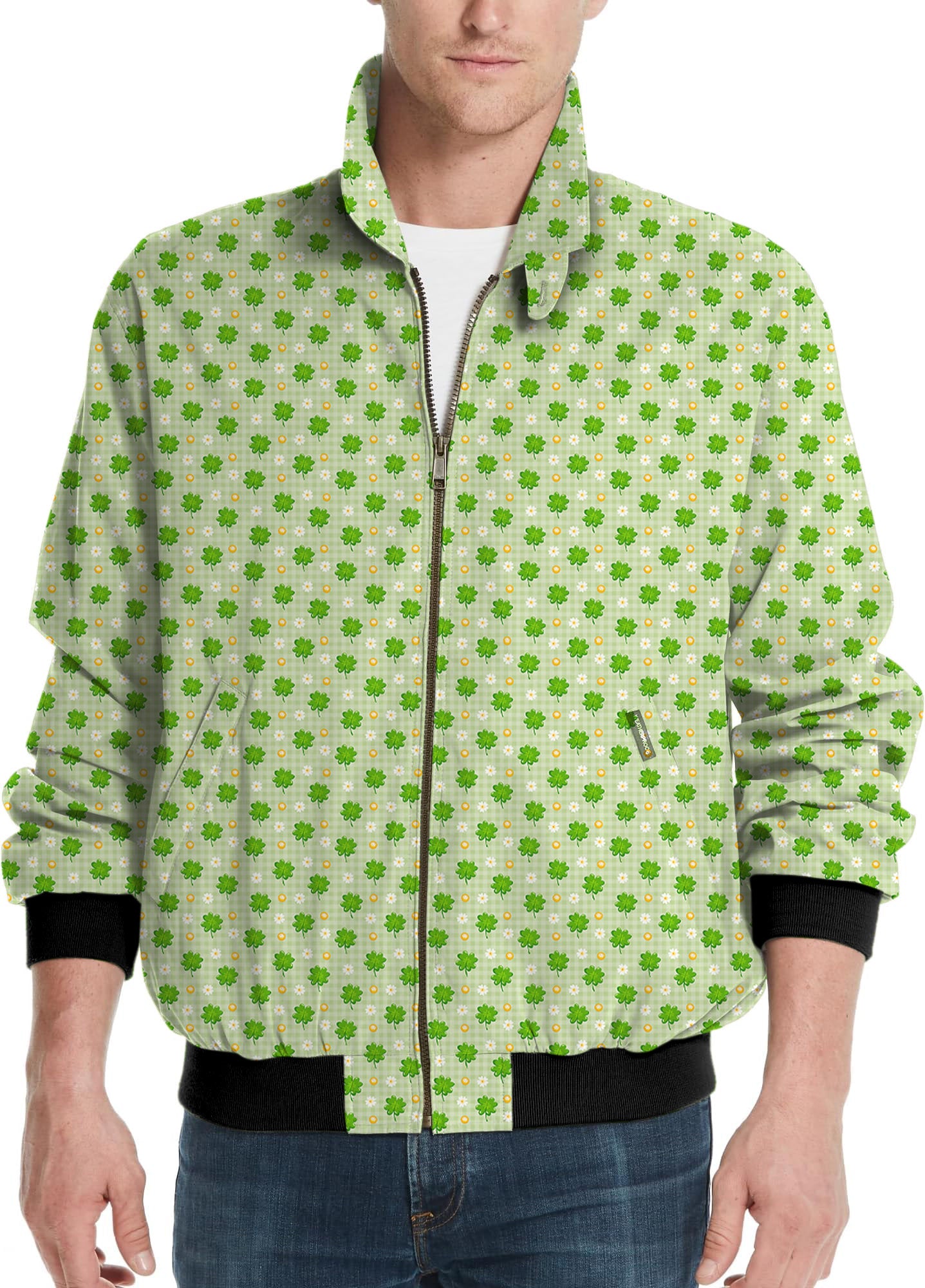 Leaf clover St. Patrick's Day-Men's Golf Windbreaker Light Jacket