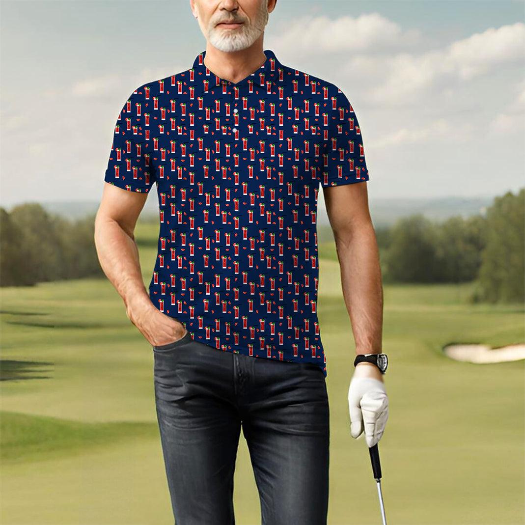 Men's Bloody Mary cocktail golf polo