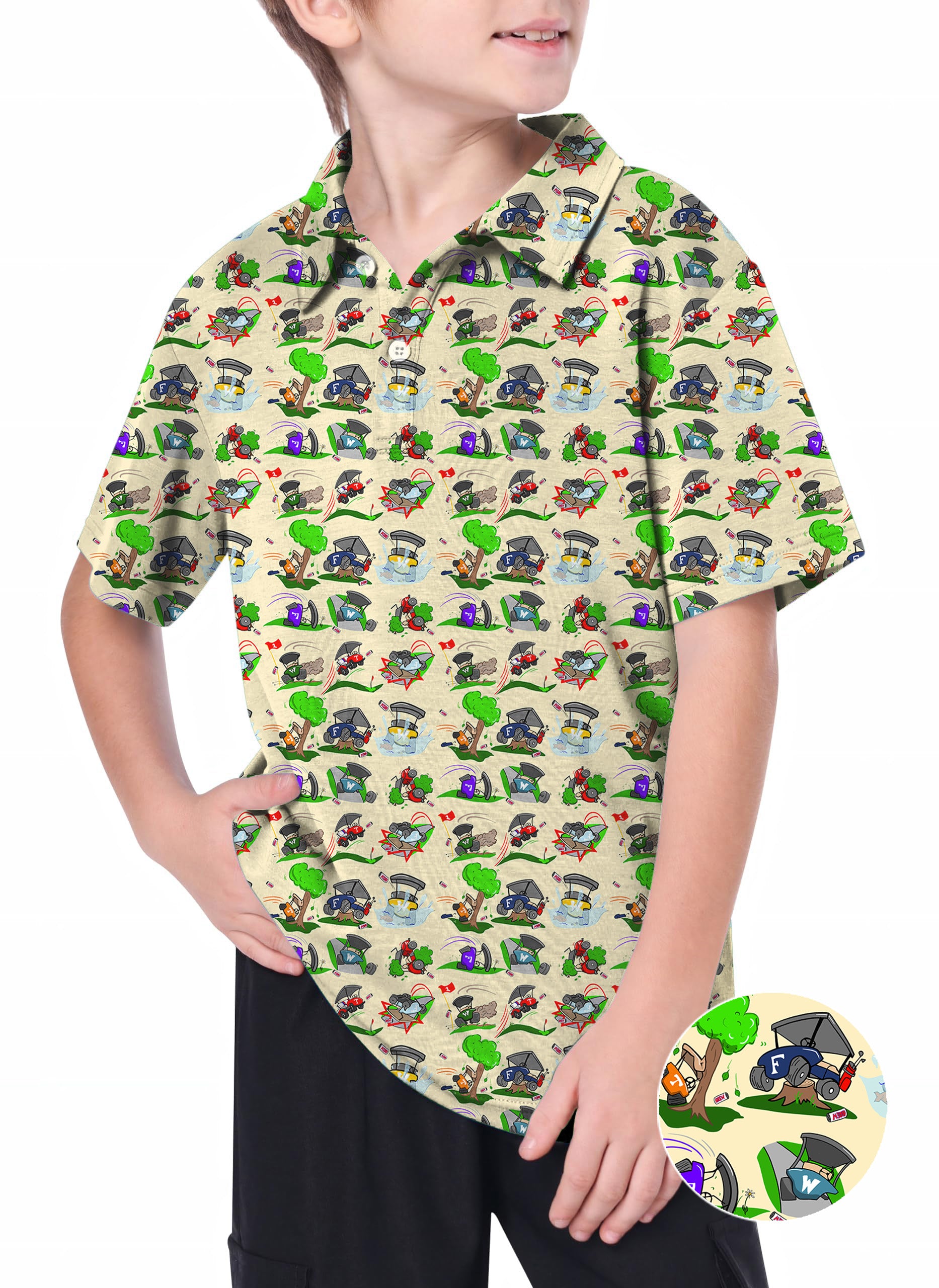 Youth Don’t Drink & Drive Designer style Golf Polo