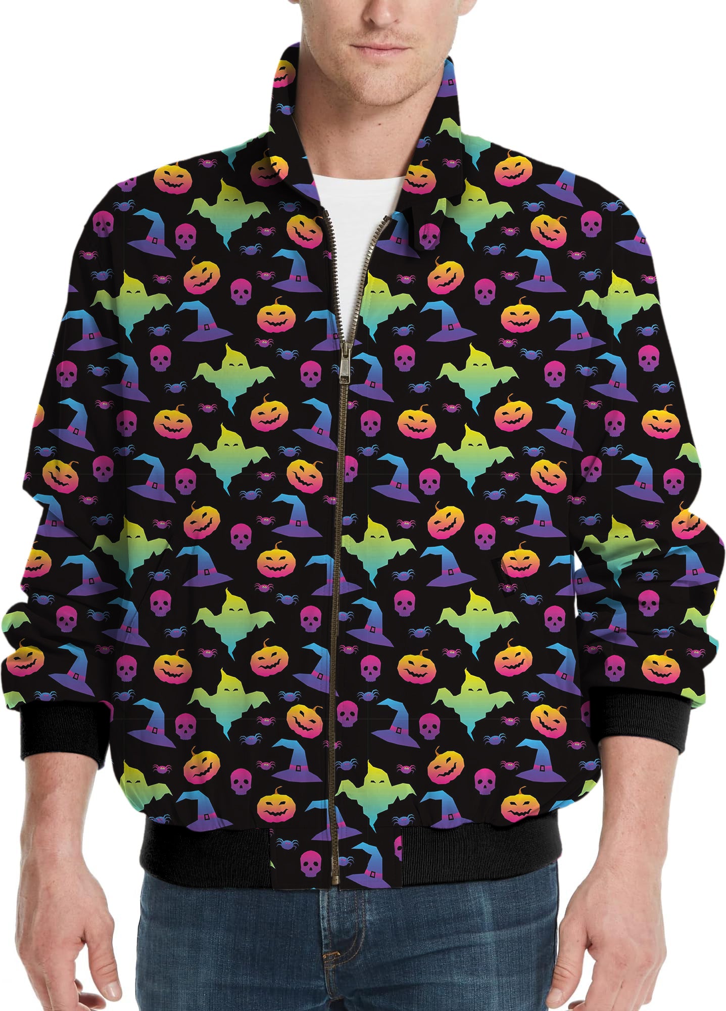 Neon Halloween-Men's Golf Windbreaker Light Jacket