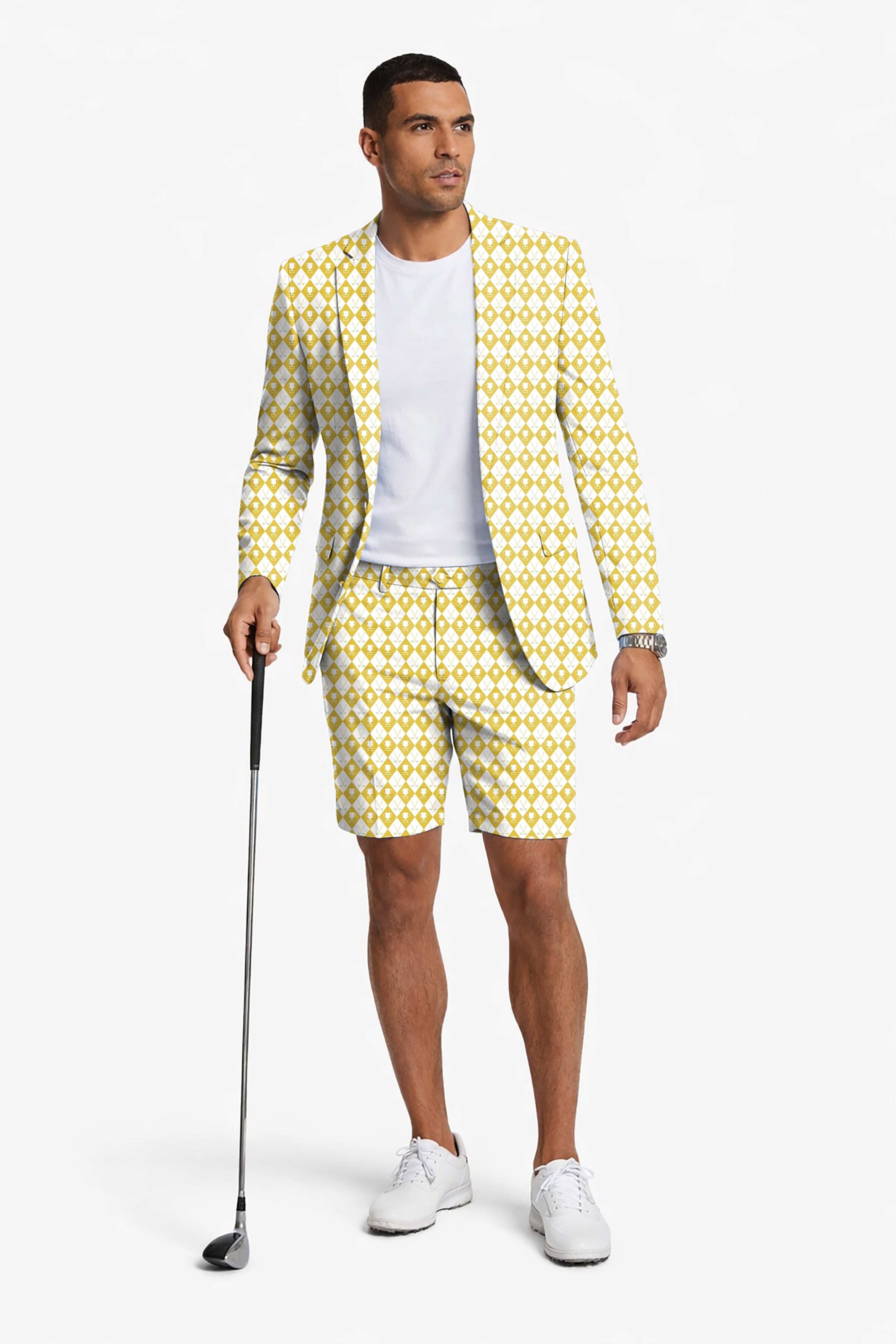 golf cup Men's Party Costumes-Theme Party 2pcs Suit set-Blazer Shorts