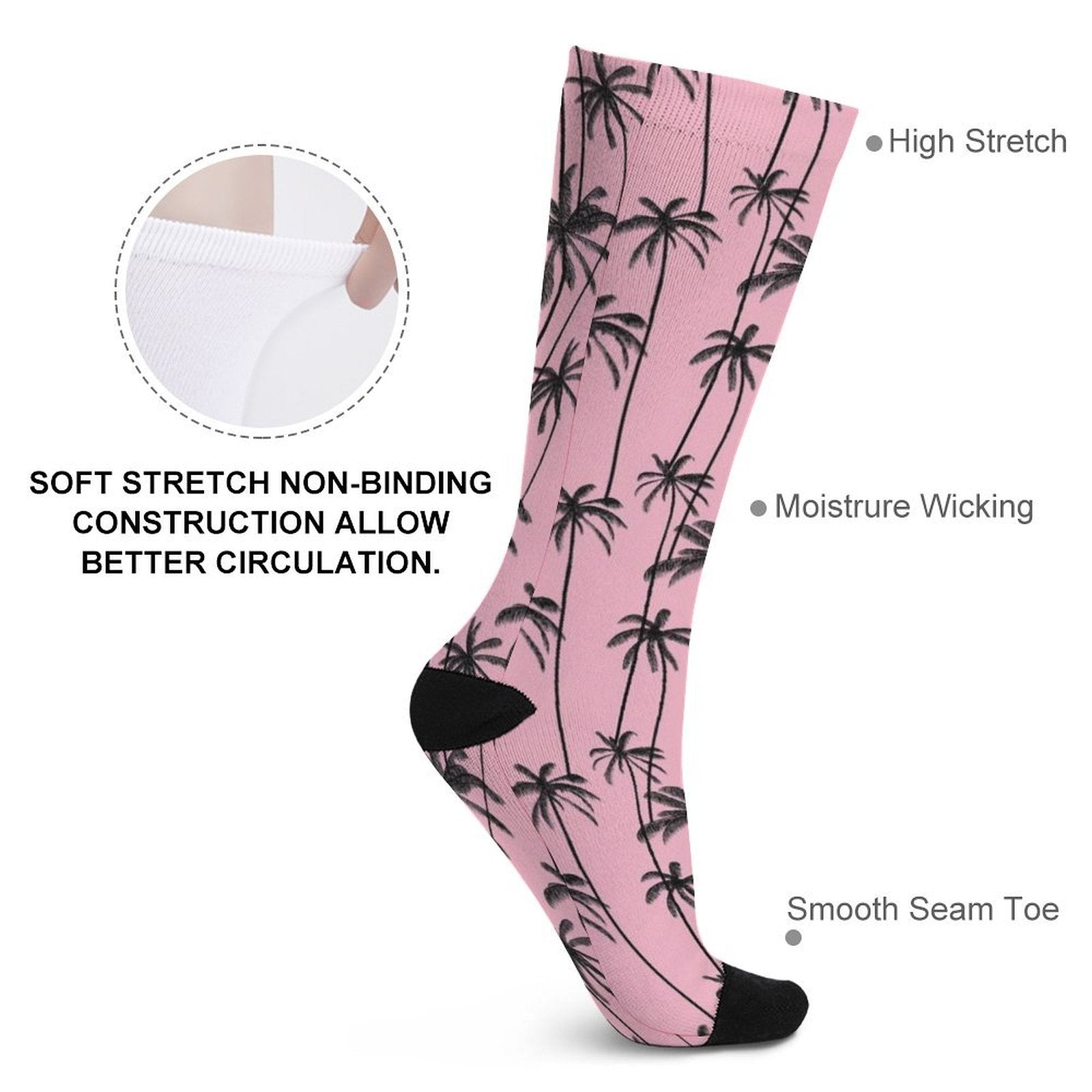 Miami Palms Prined socks Gifts for Men Women