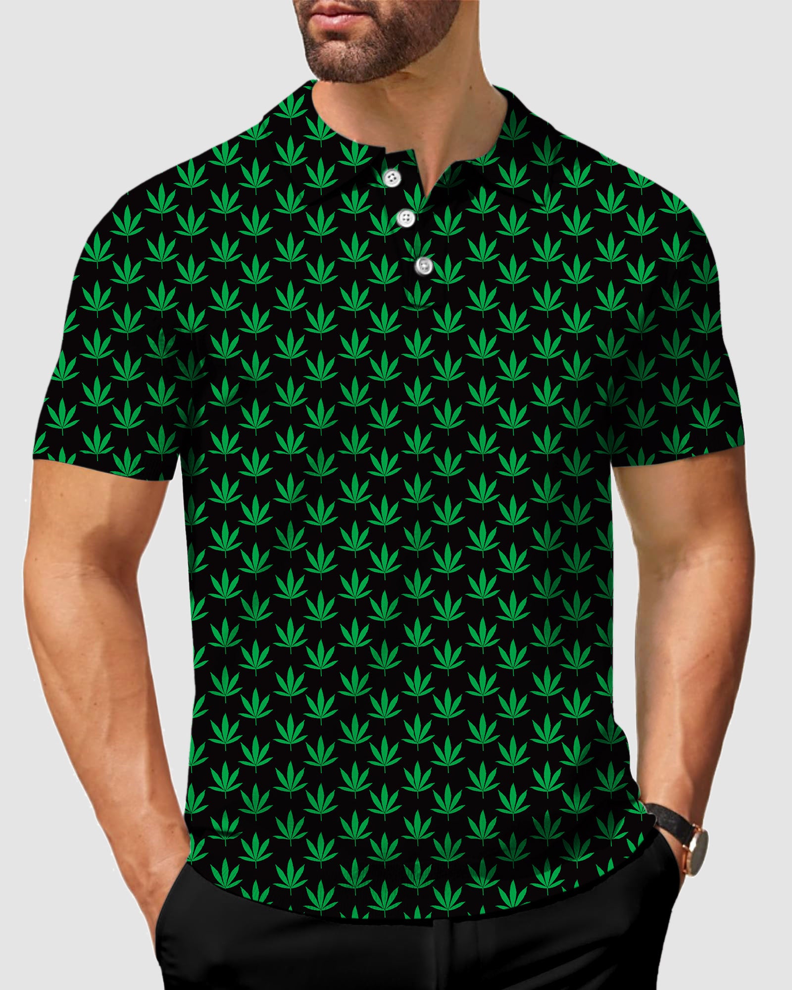 Men's leaf Polo