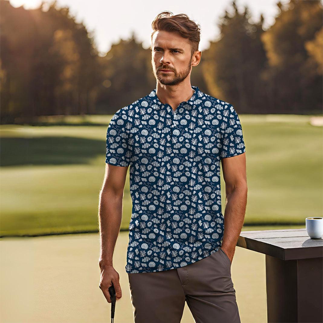 Men's Tropical Fish golf polo