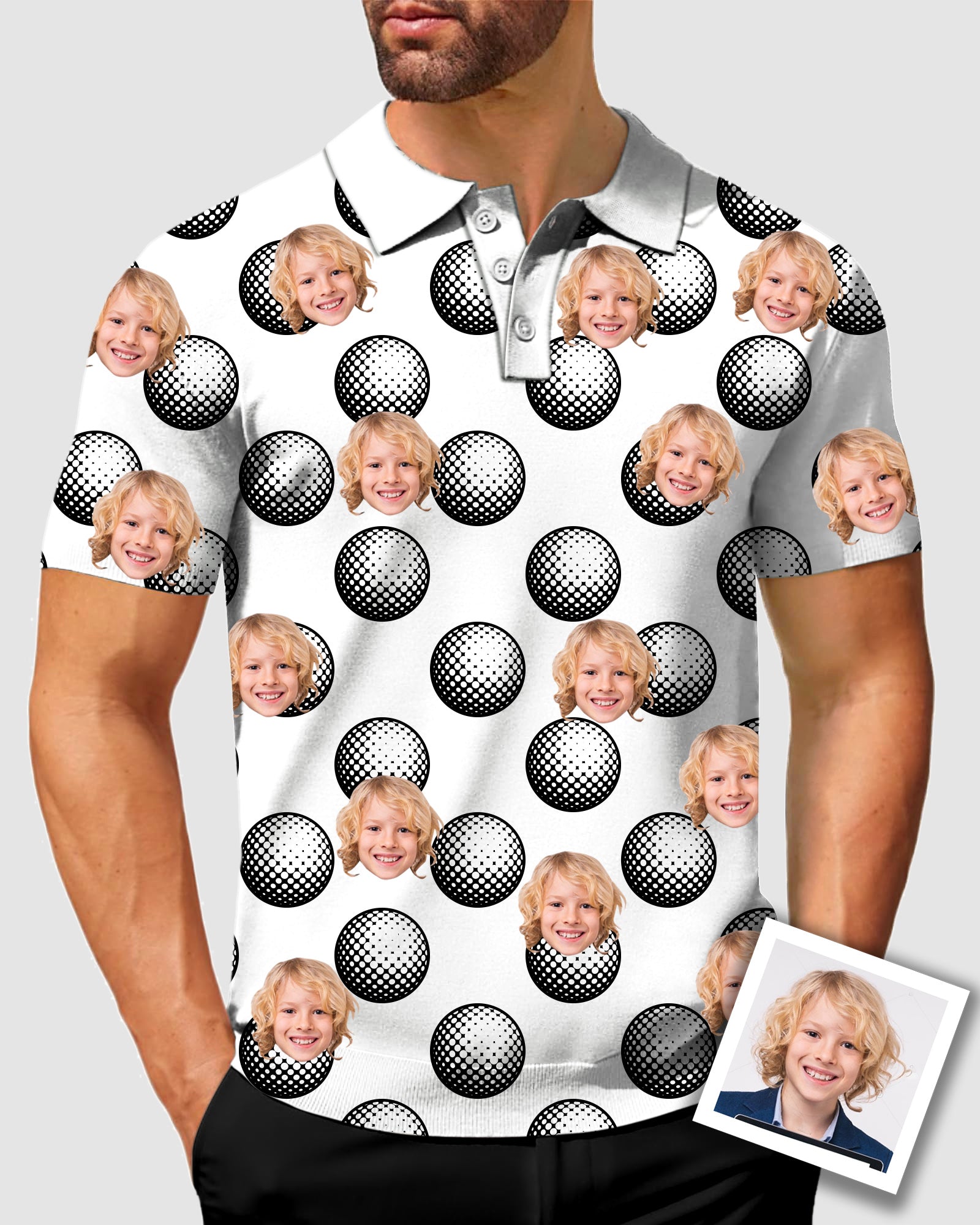 Men's To My Dad Custom Face Men's Golf Polo Father's Day Gift Polo