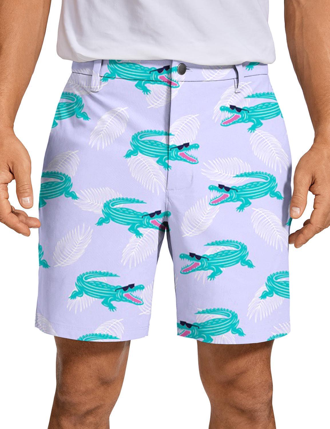 Men Gator On The Course! Golf Shorts