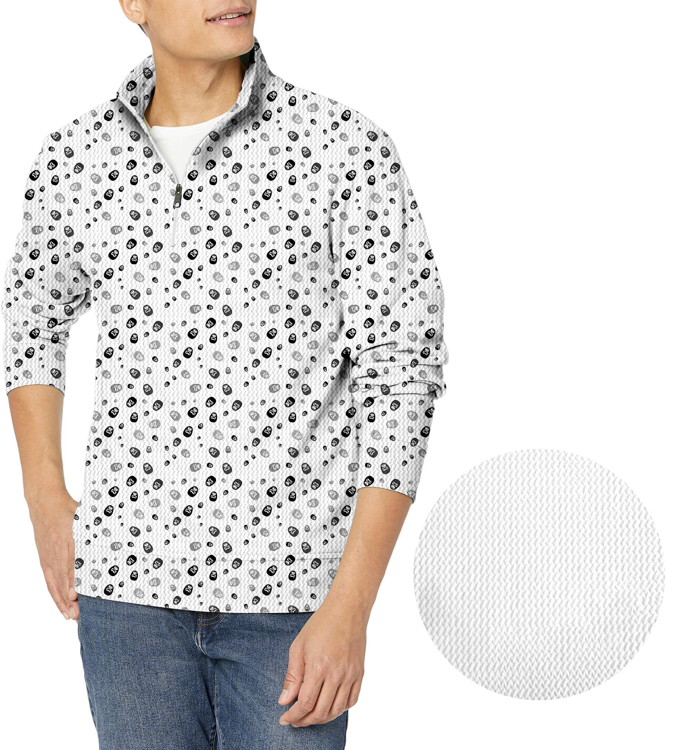 gorilla heads-Men's Golf Waffle Zipper Pullover