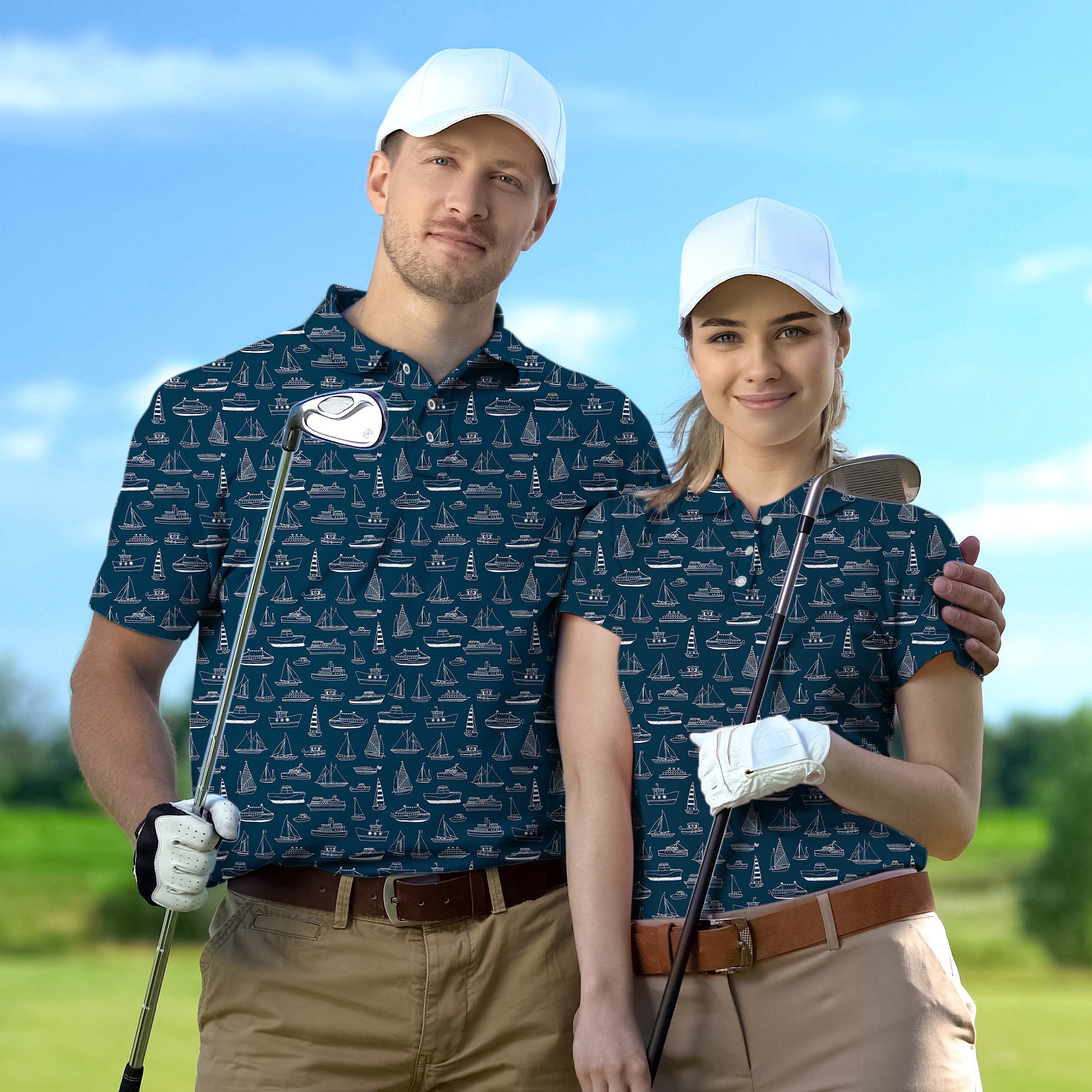 Golf Polo Couple Family set Sailboat Fleet tournament