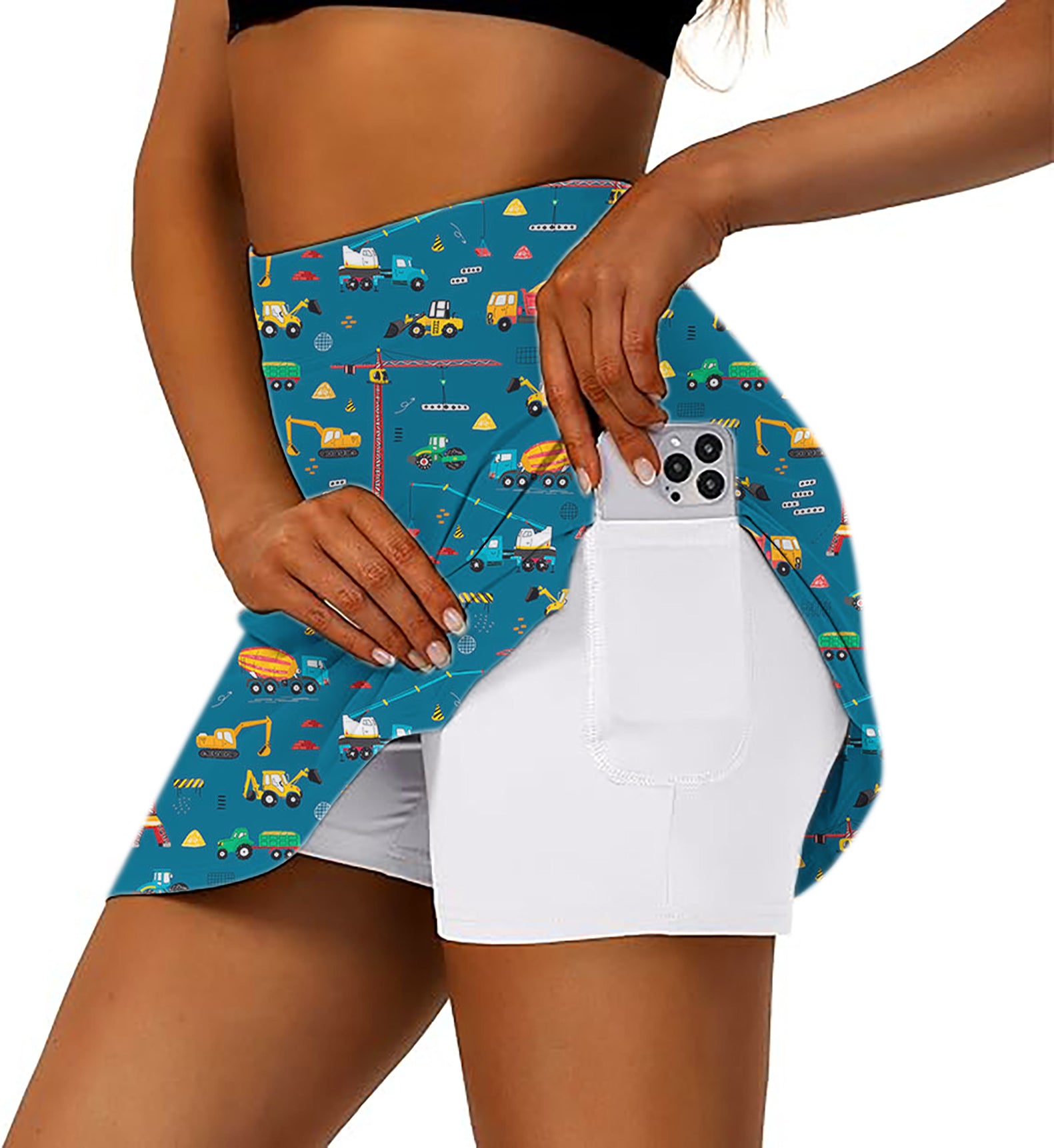 Women's Engineering vehicle Golf Skirts Inner Shorts Pocket