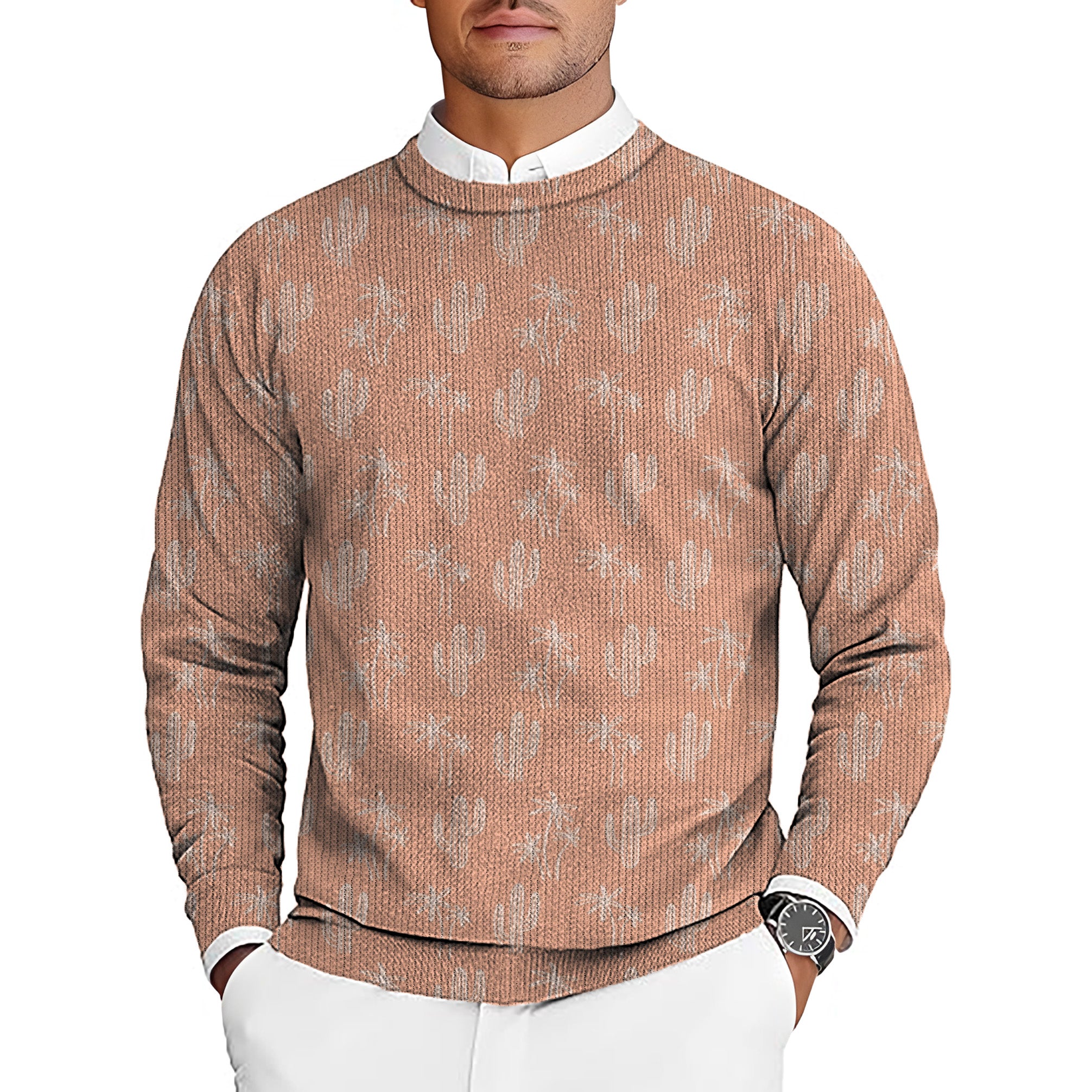 Desert Dweller Men's Golf Crewneck Pullover Sweaters Ugly Sweater