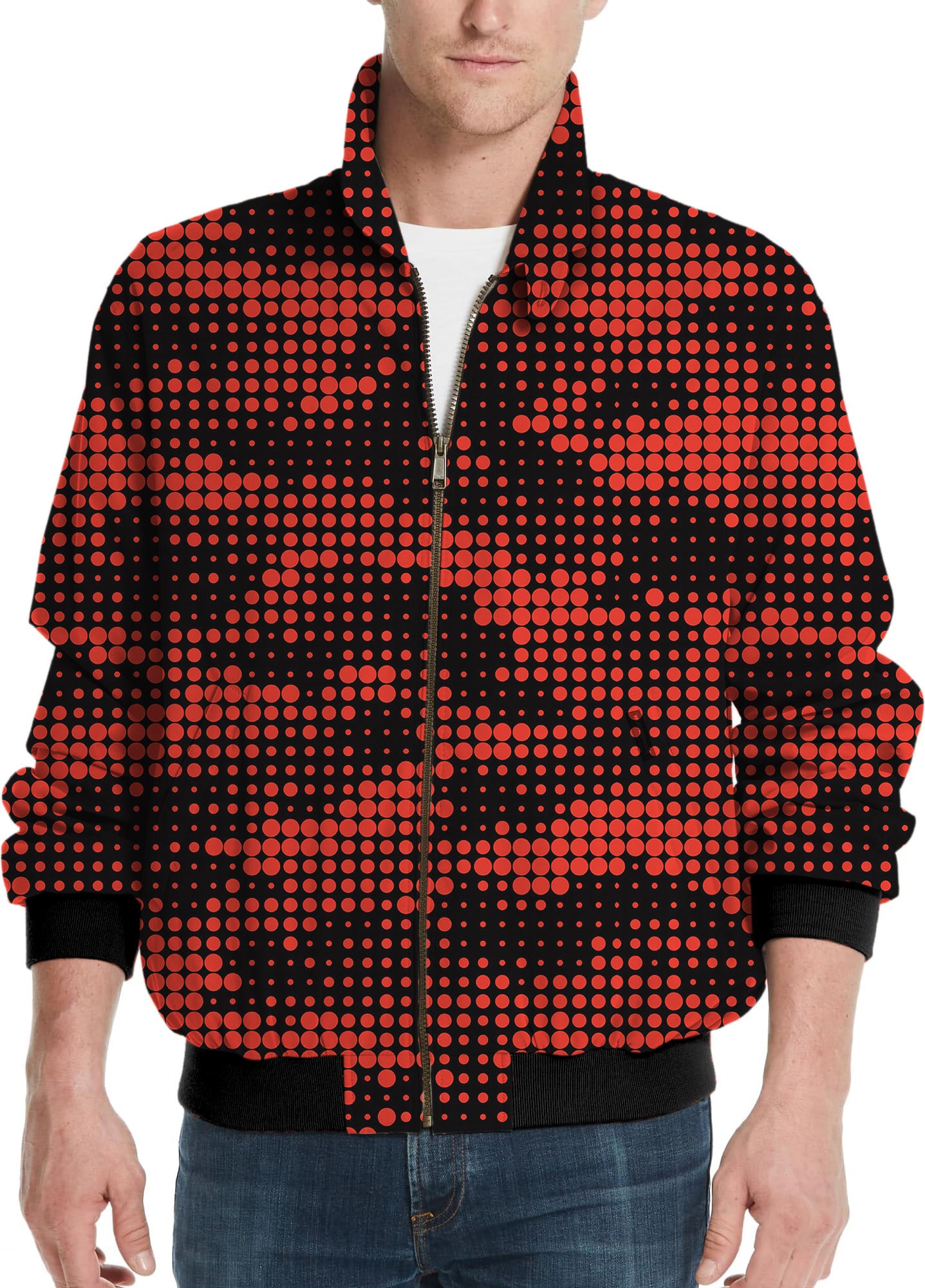 Red origin pixel-Men's Golf Windbreaker Light Jacket