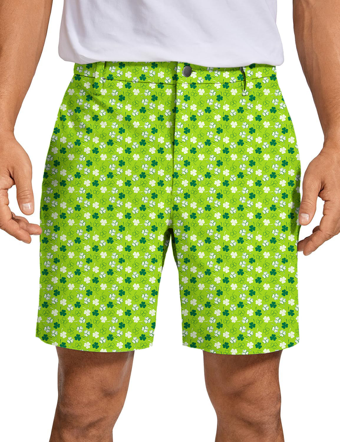 Men Leaf clover St. Patrick's Day Golf Shorts