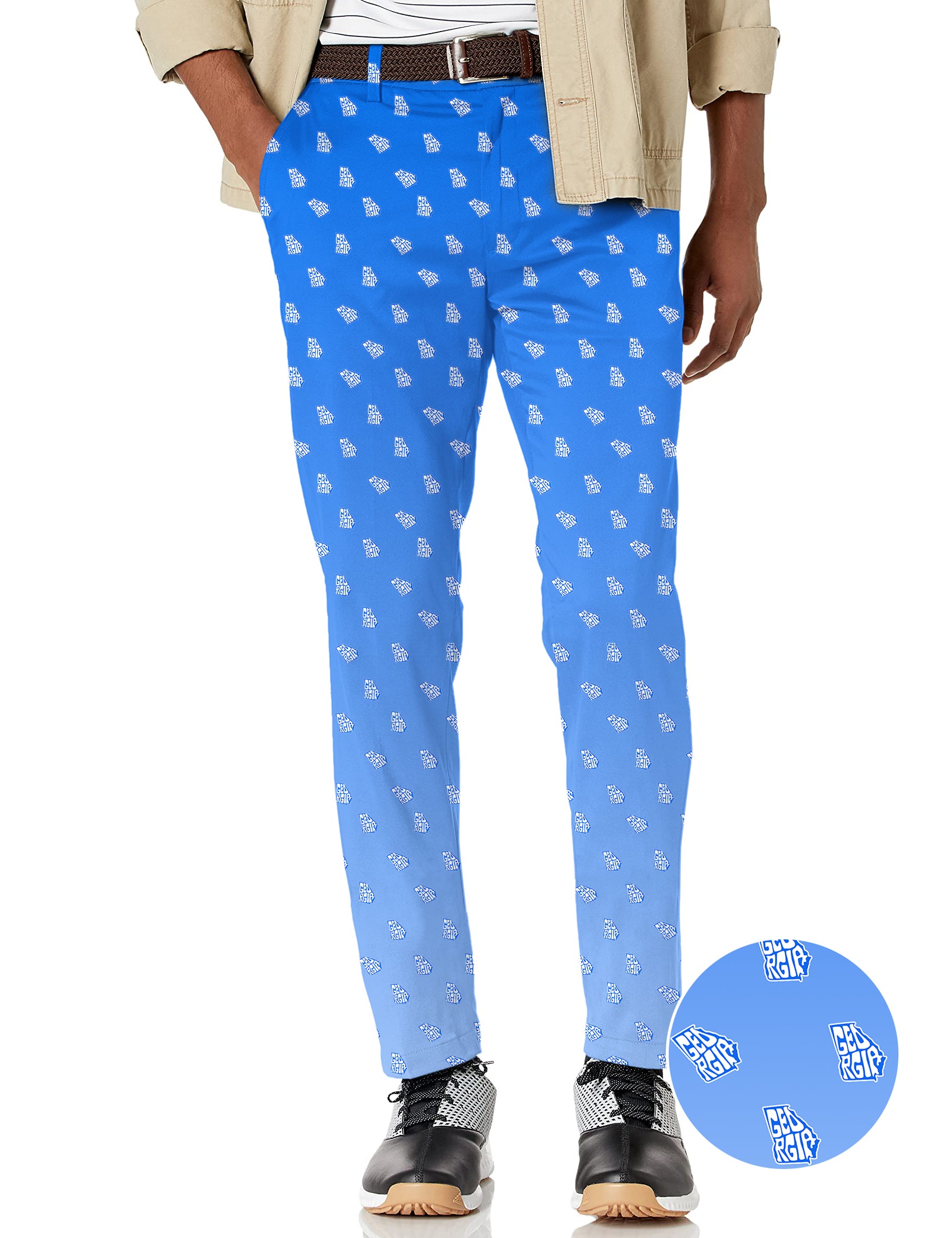Men's Blue Georgia Stretch Golf Pants