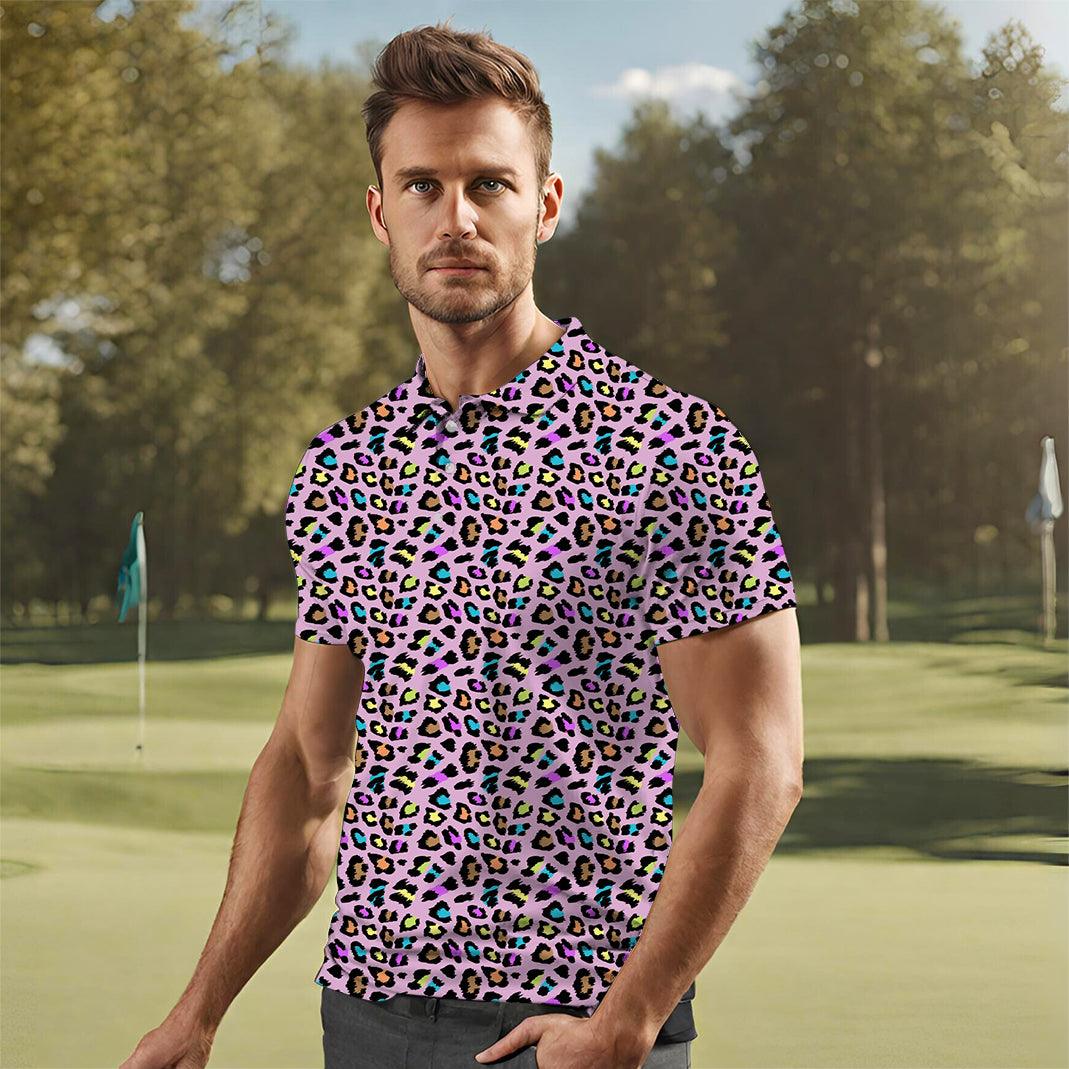 Men's Leopards of color golf polo