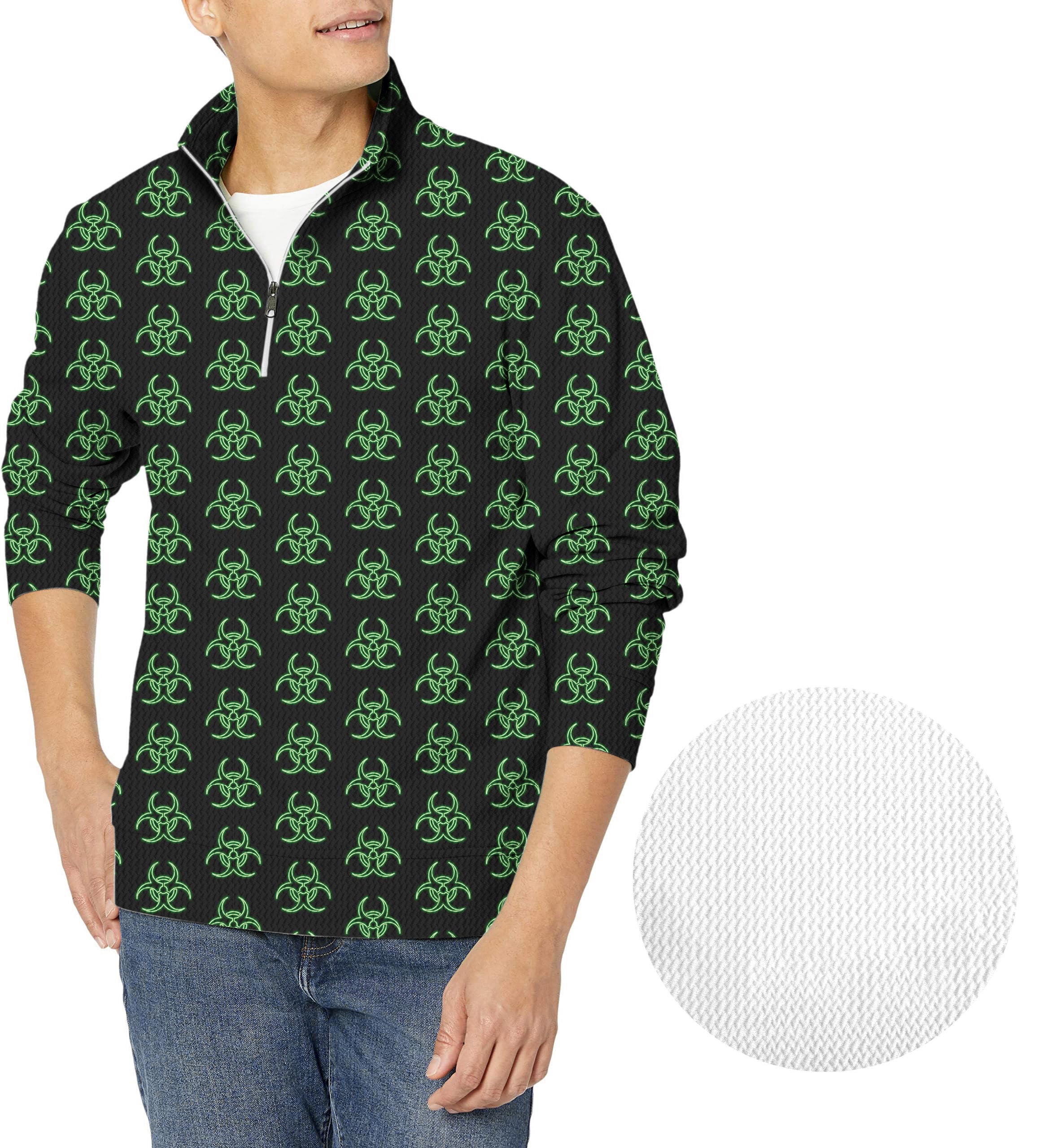Hazardous Player-Men's Golf Waffle Zipper Pullover