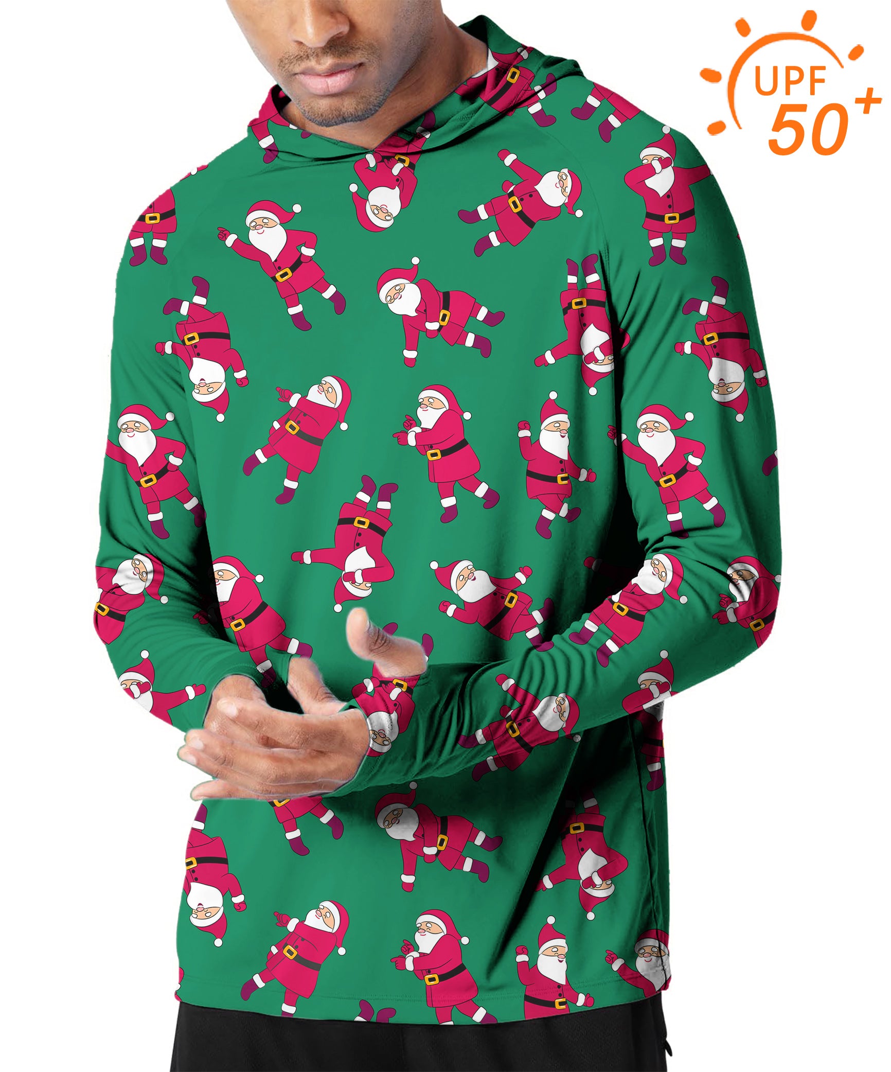 Men's Outdoor Christmas Santa Golf Sun Protection Slim Fit  hoodies