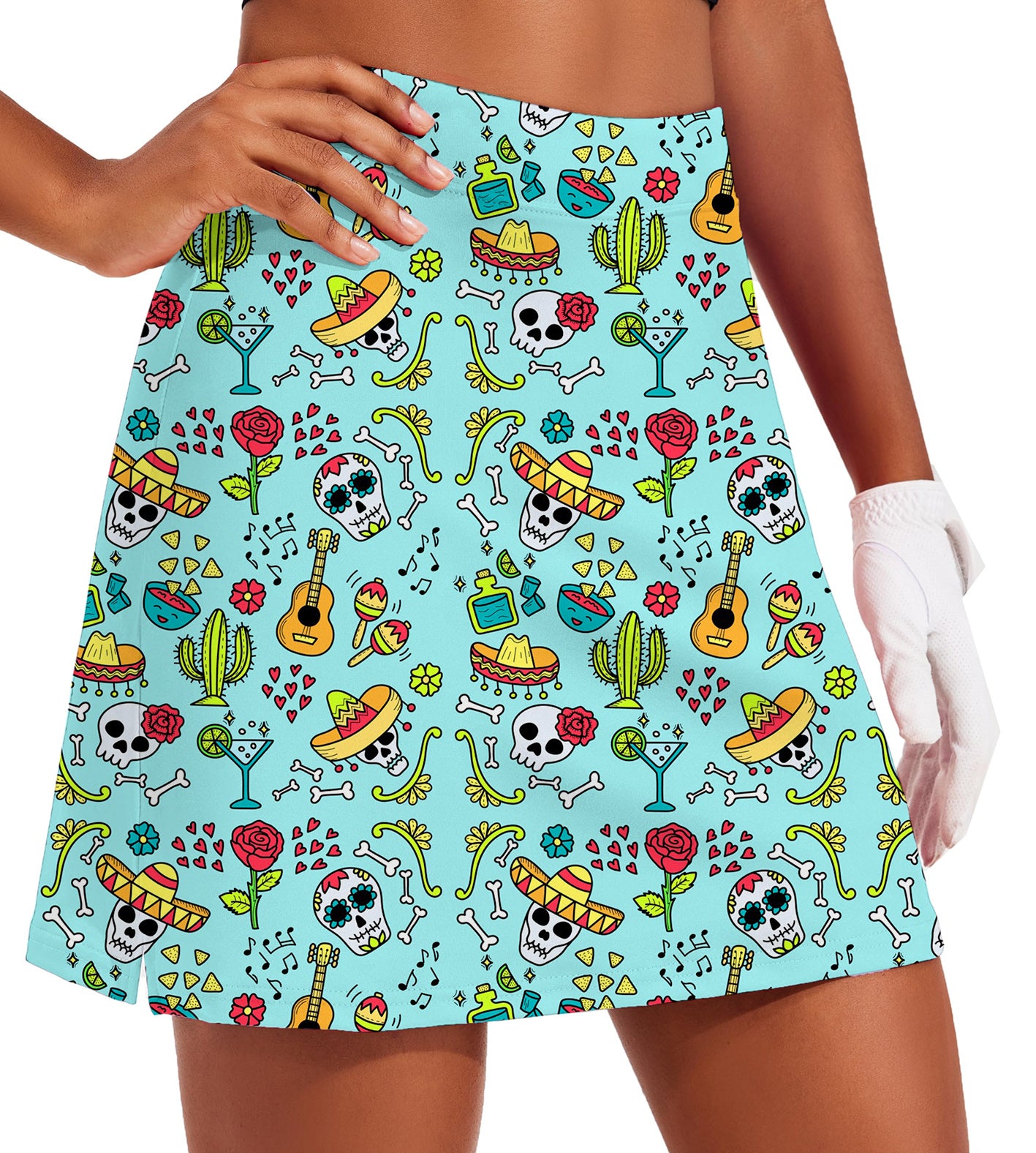 Women's Fiesta Time Golf Skirts Inner Shorts Pocket