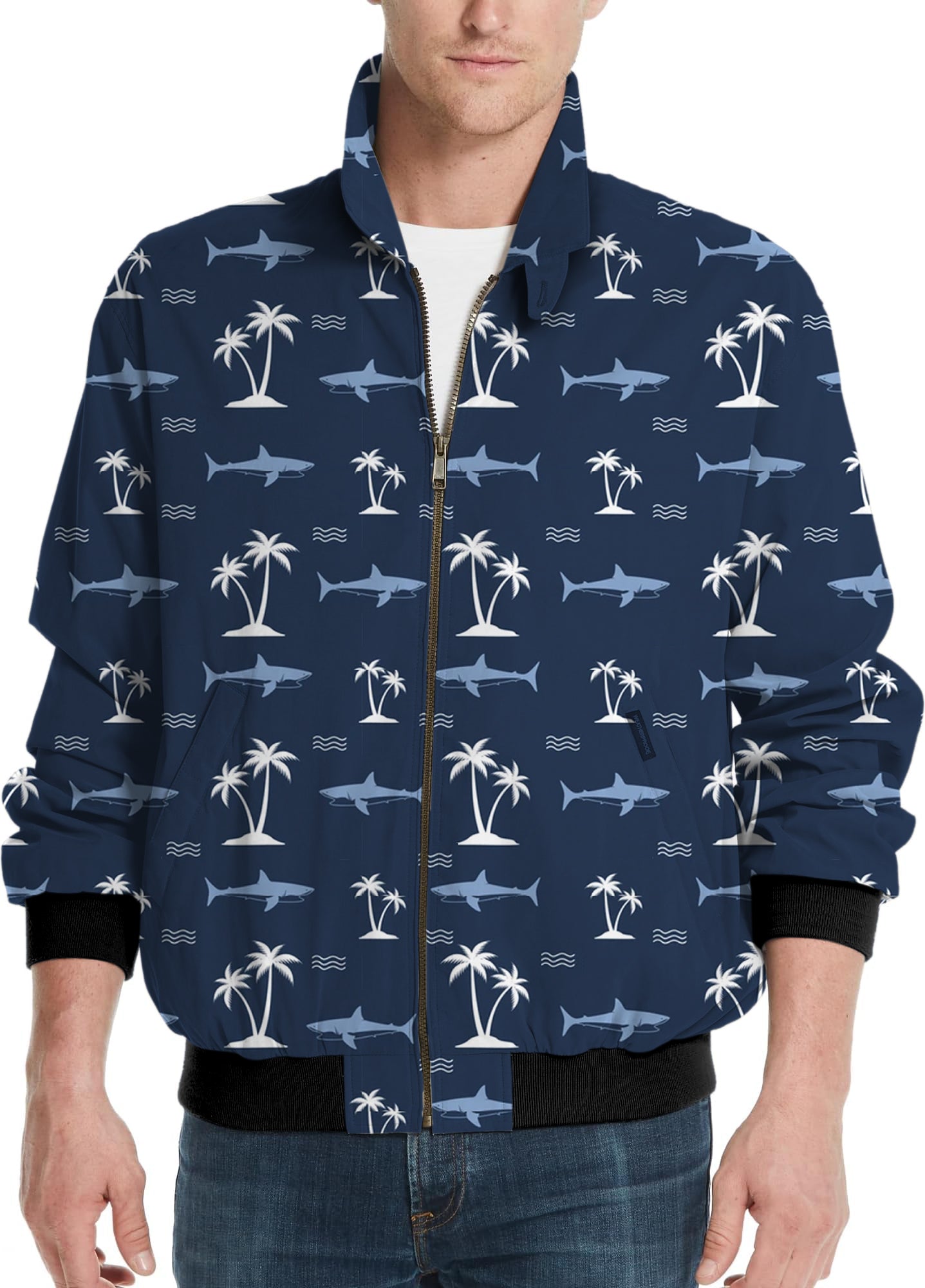 Shark Island-Men's Golf Windbreaker Light Jacket