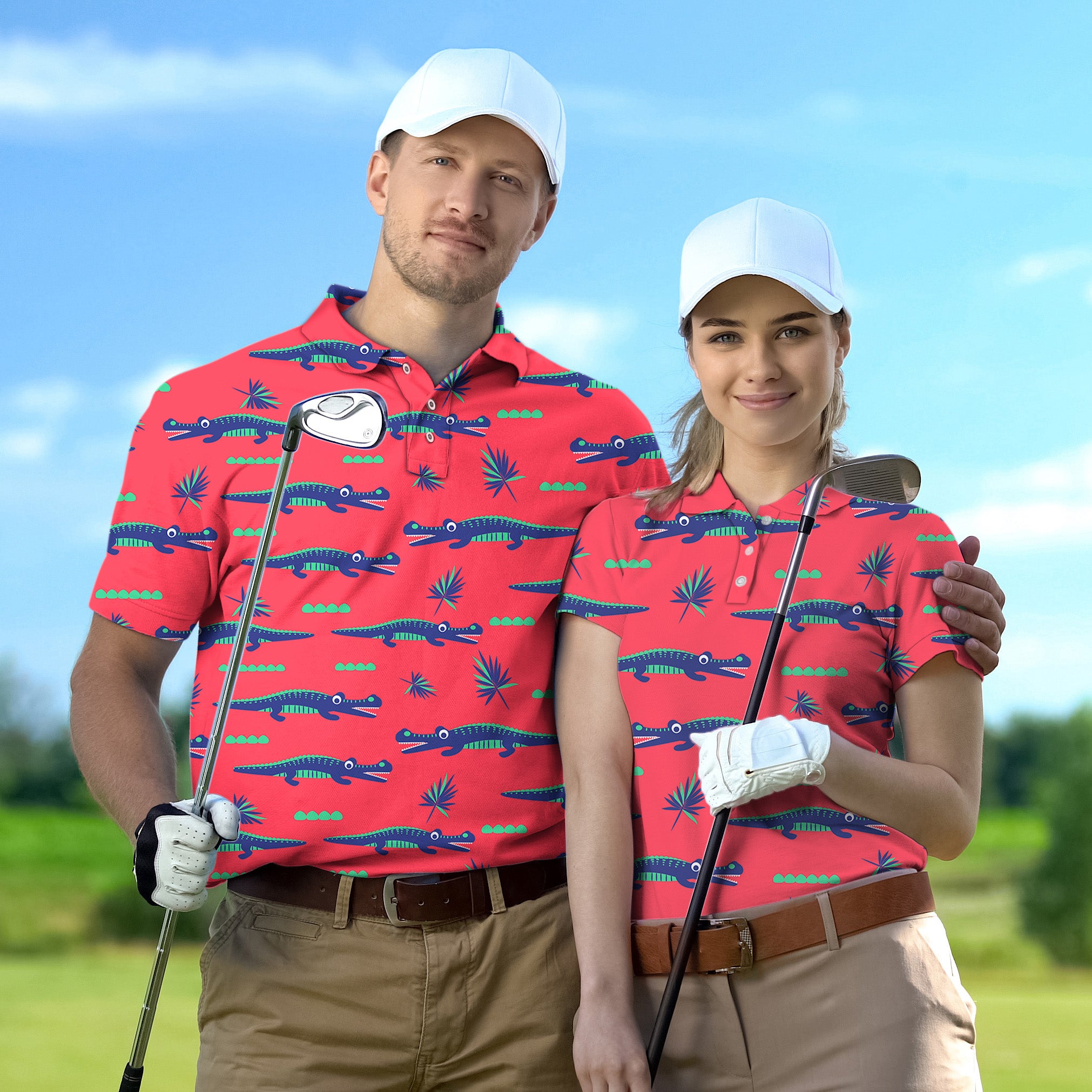 Golf Polo Couple Family set Alligator's Got My Ball