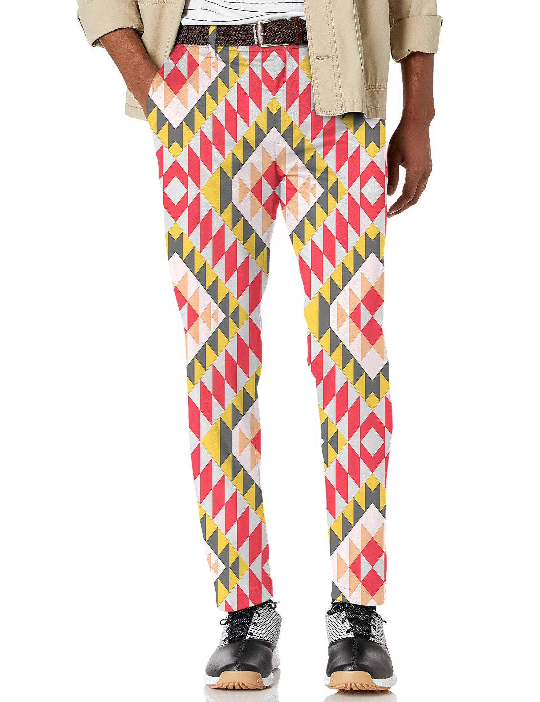 Men's Eco Friendly Bold Vibrations Stretch Golf Pants