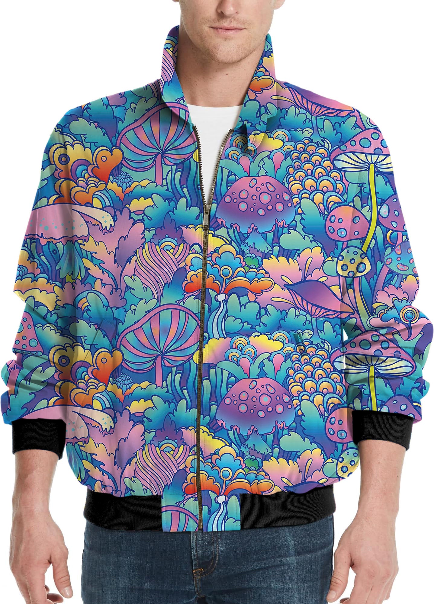 magic mushroom-Men's Golf Windbreaker Light Jacket