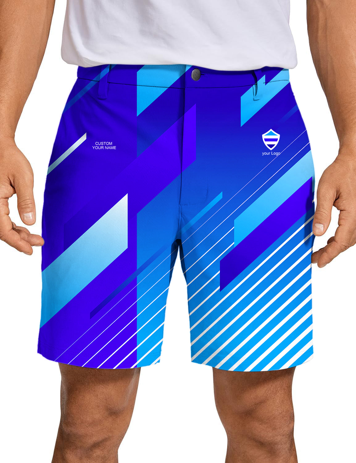 Men blue sport Team Golf Shorts