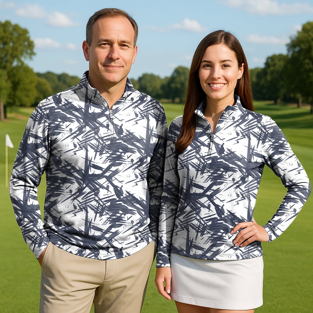 Shodo Couple Golf Active 3/4 Zipper Top Long Sleeves