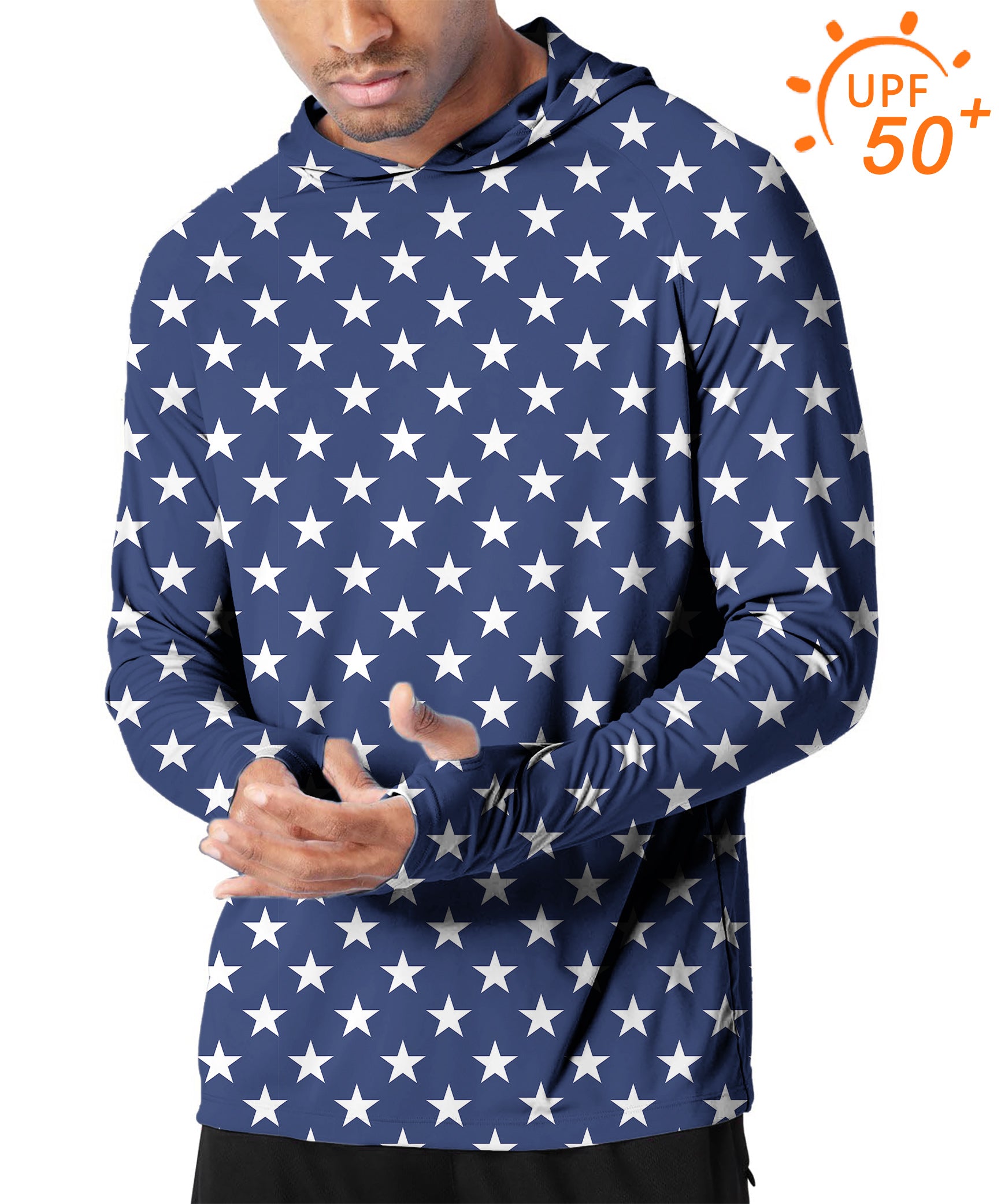 Men's Outdoor Proud Stars Golf Sun Protection Slim Fit hoodies