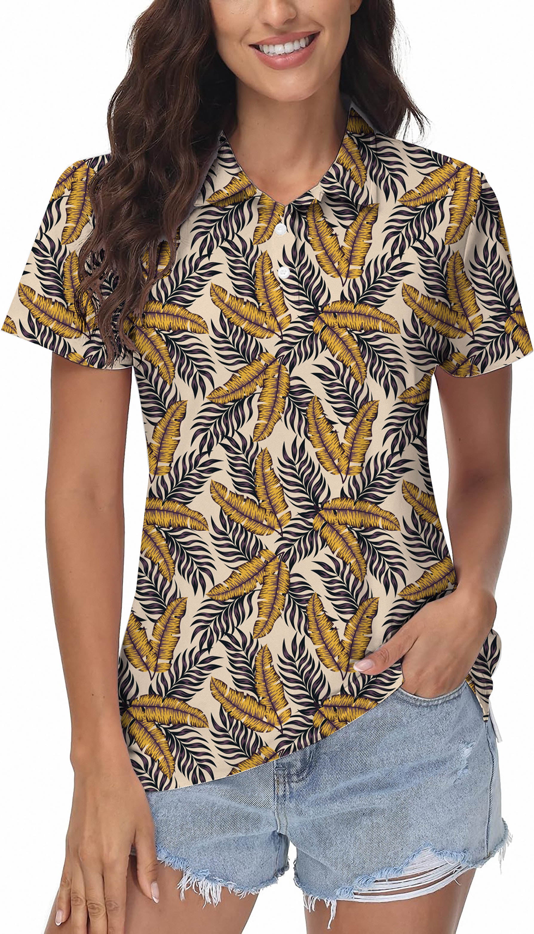 Golden Tropics Women's Golf Polo