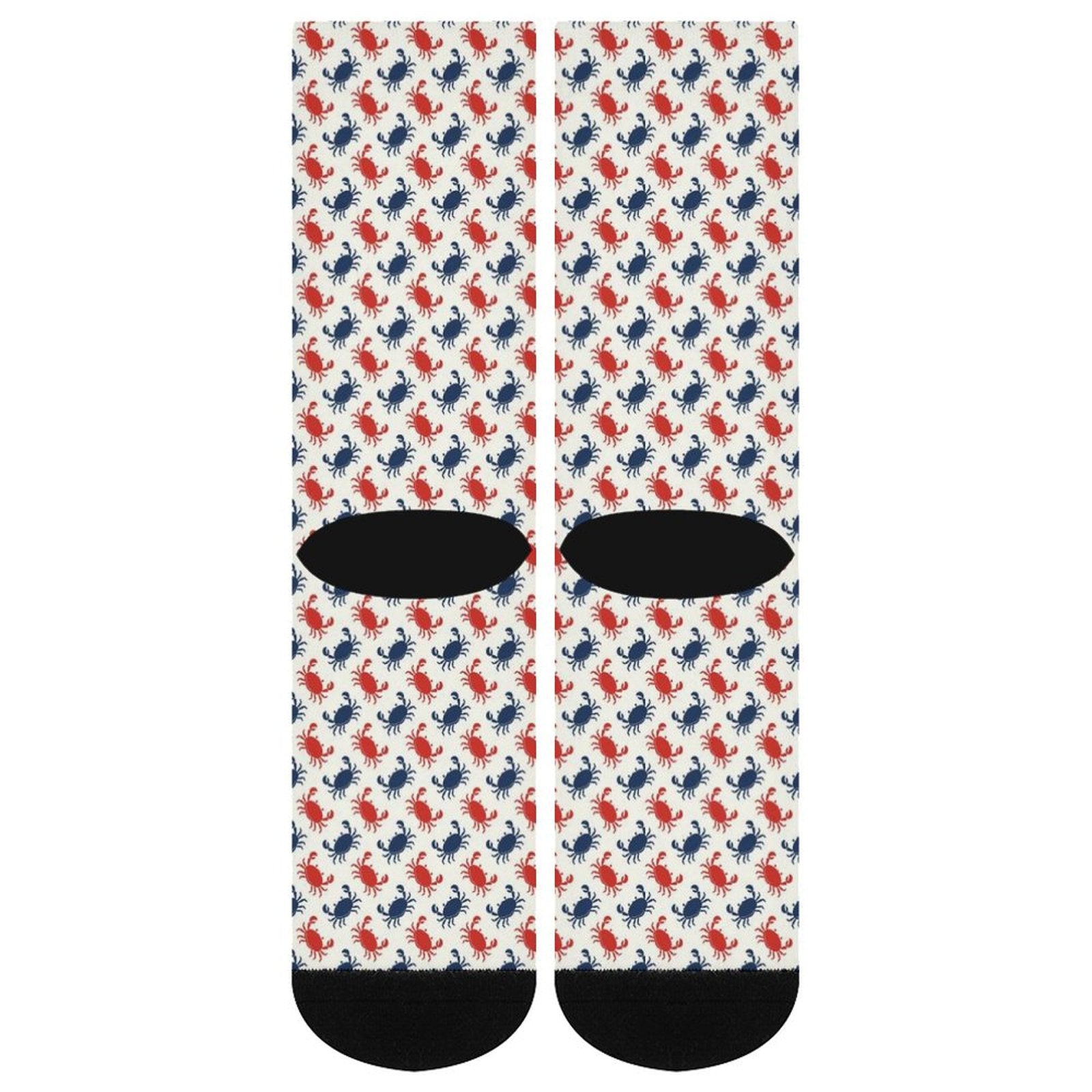 Blue and red Crab Prined socks Gifts for Men Women