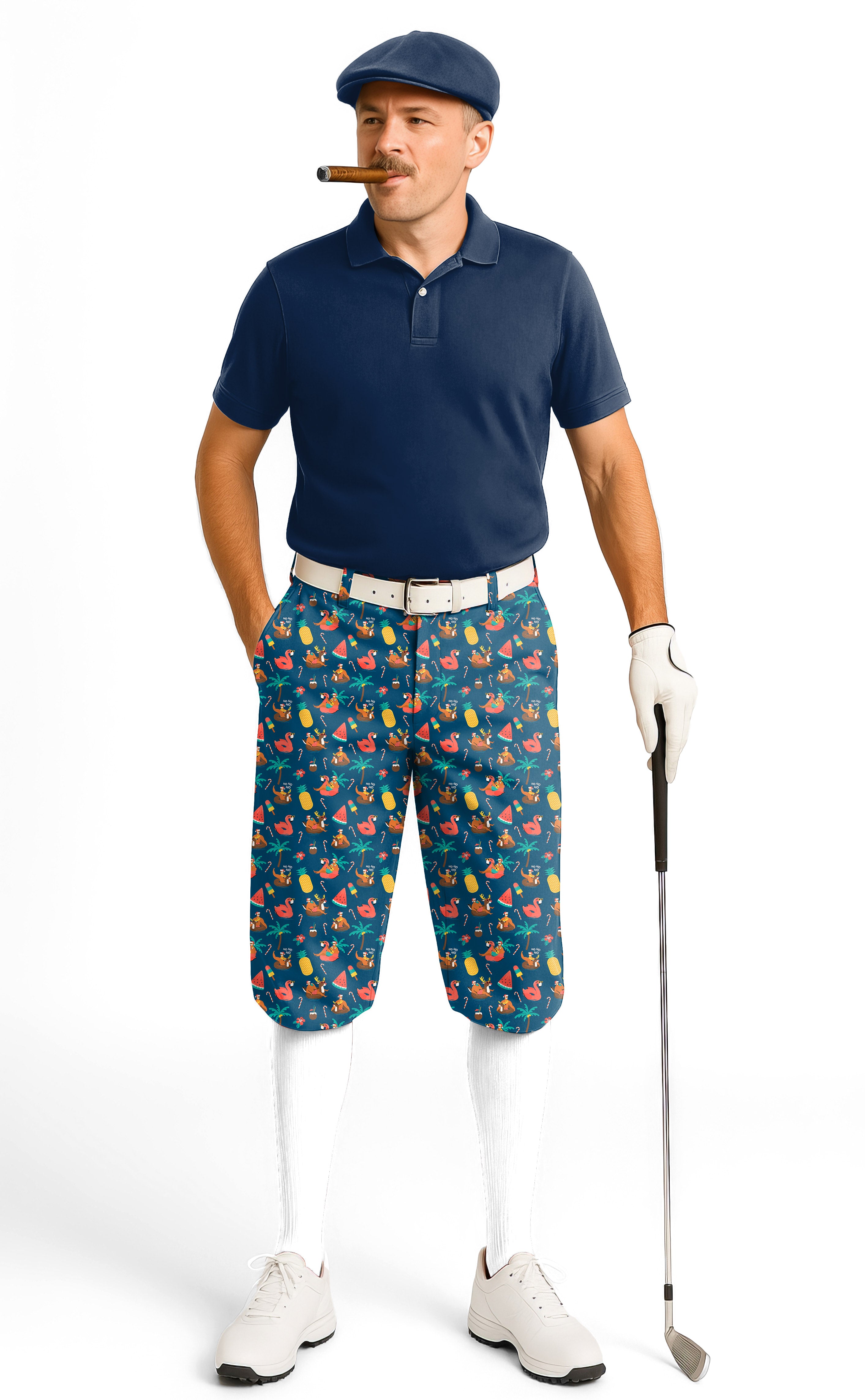 Christmas HO Men's Golf Knickers Pants