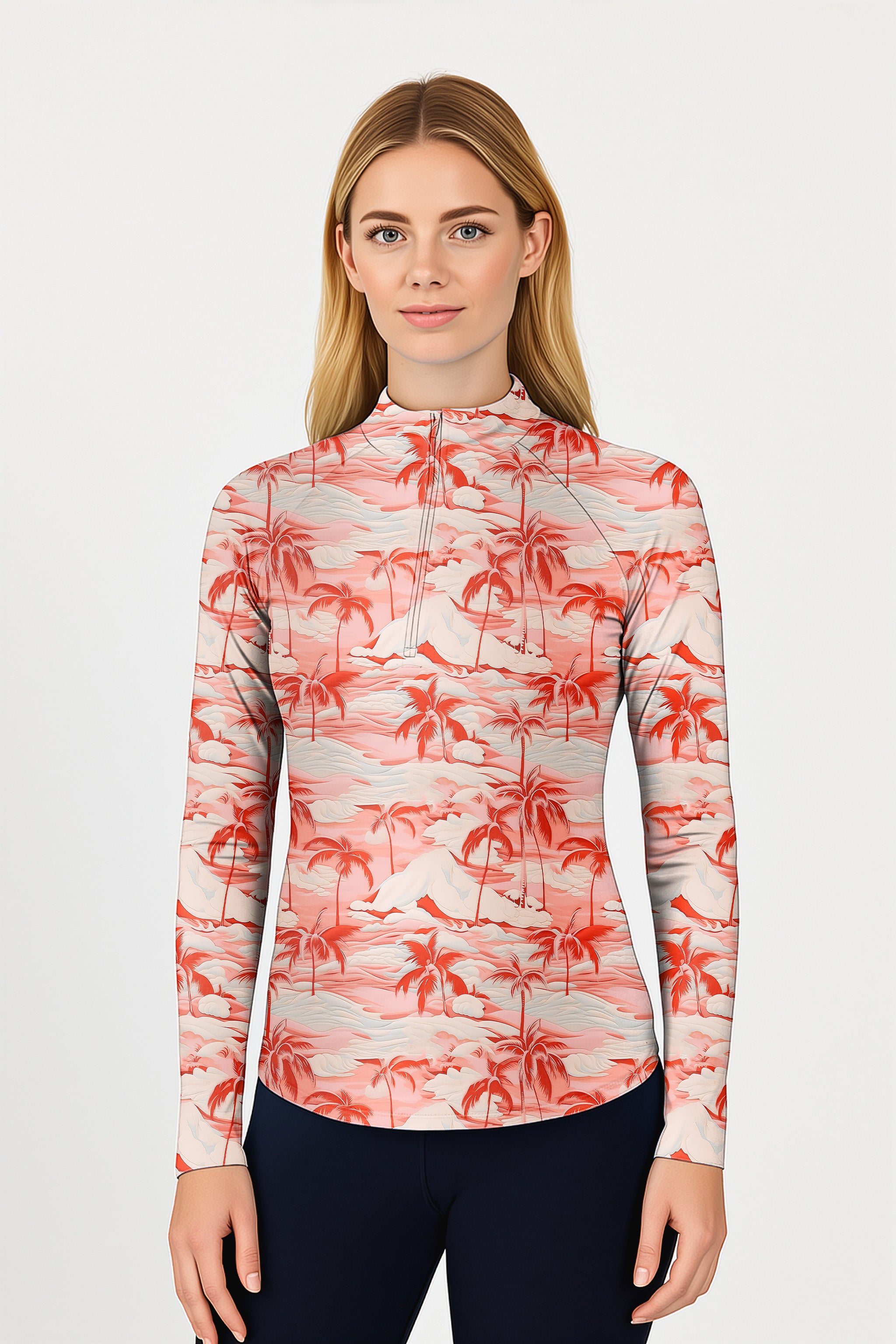 Palm  Women's Golf Active 3/4 Zip Top