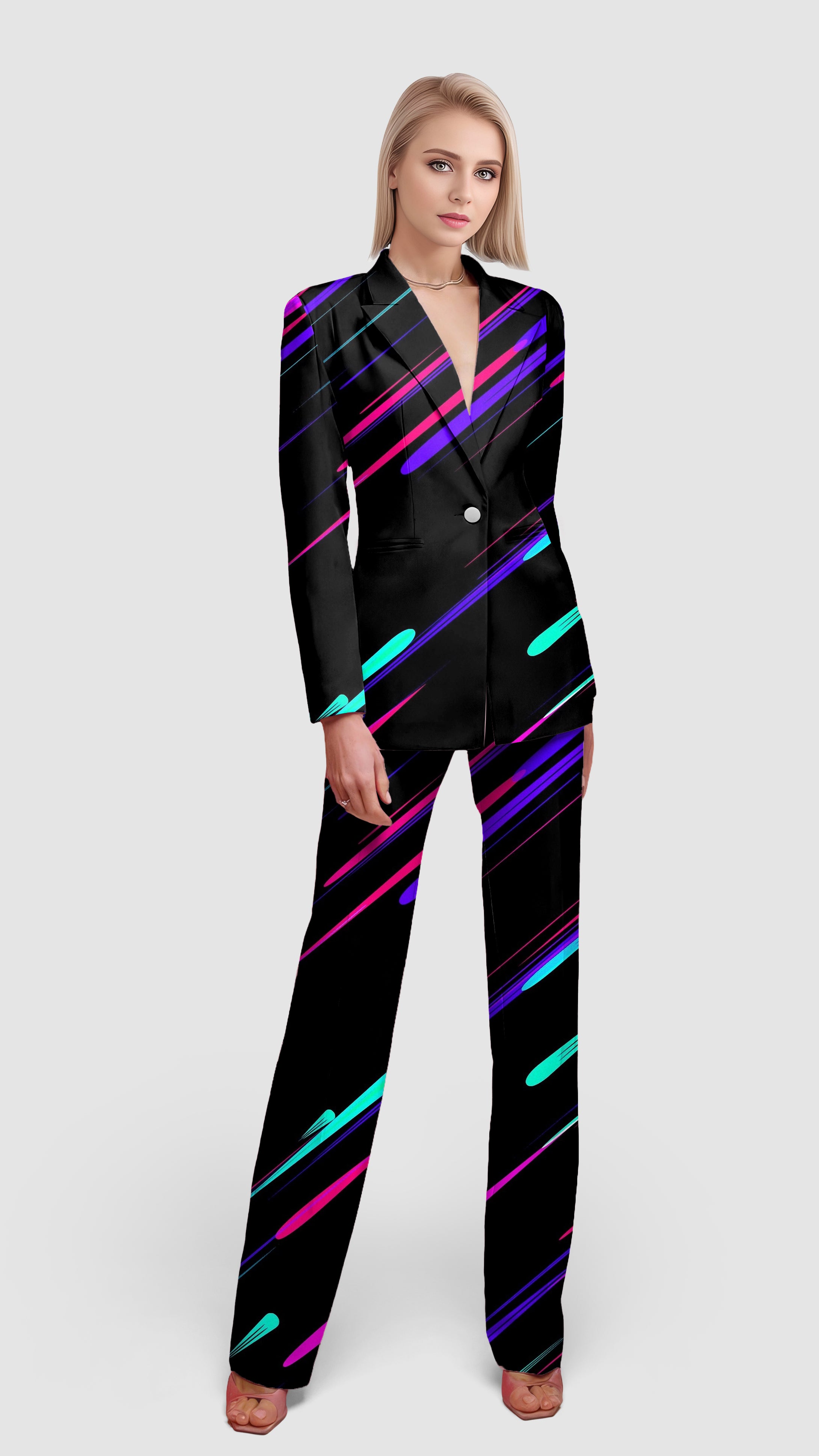 Shooting Stars-Women's Blazer Casual Work Office Blazer Suit set