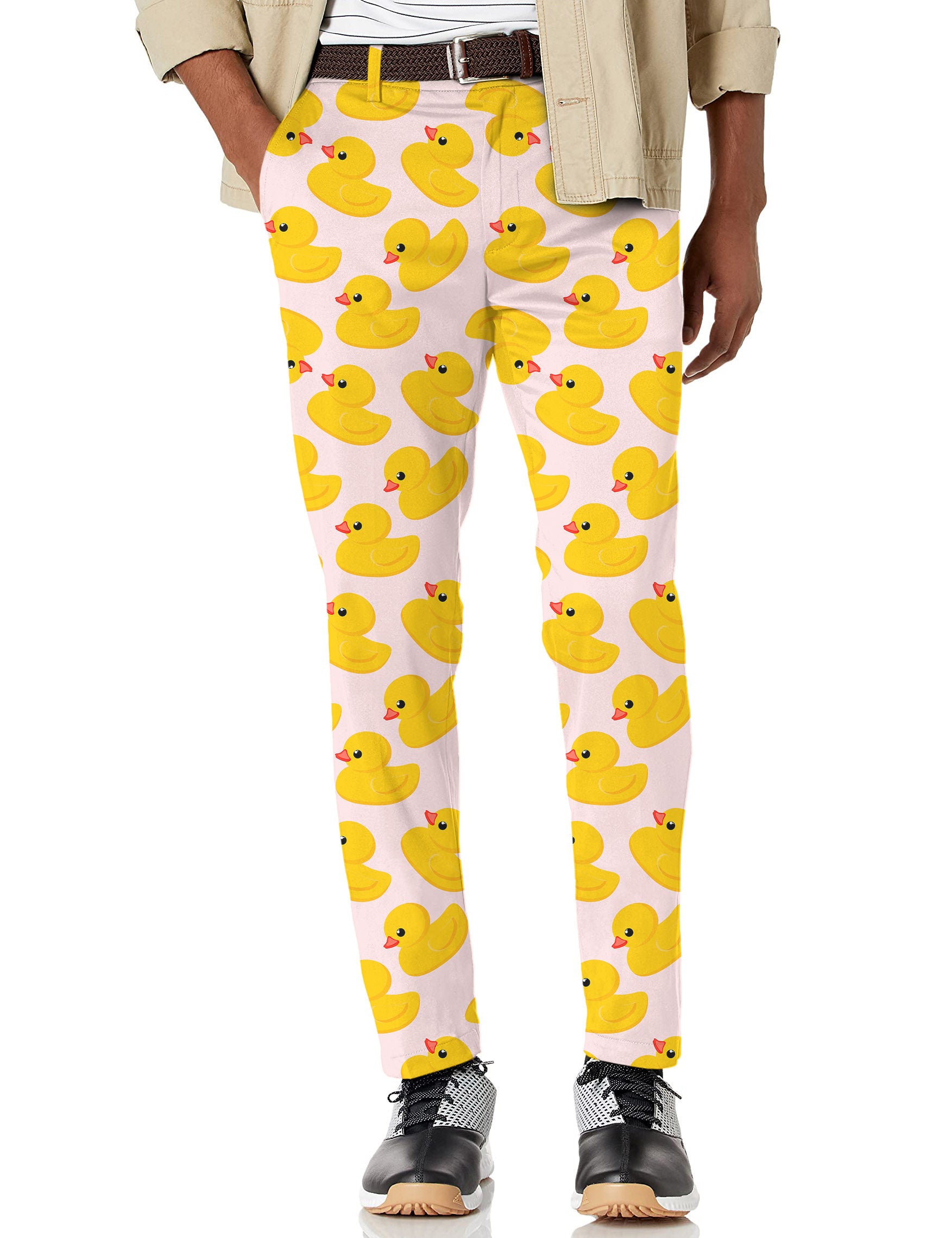 Men's Yellow duck Stretch Golf Pants