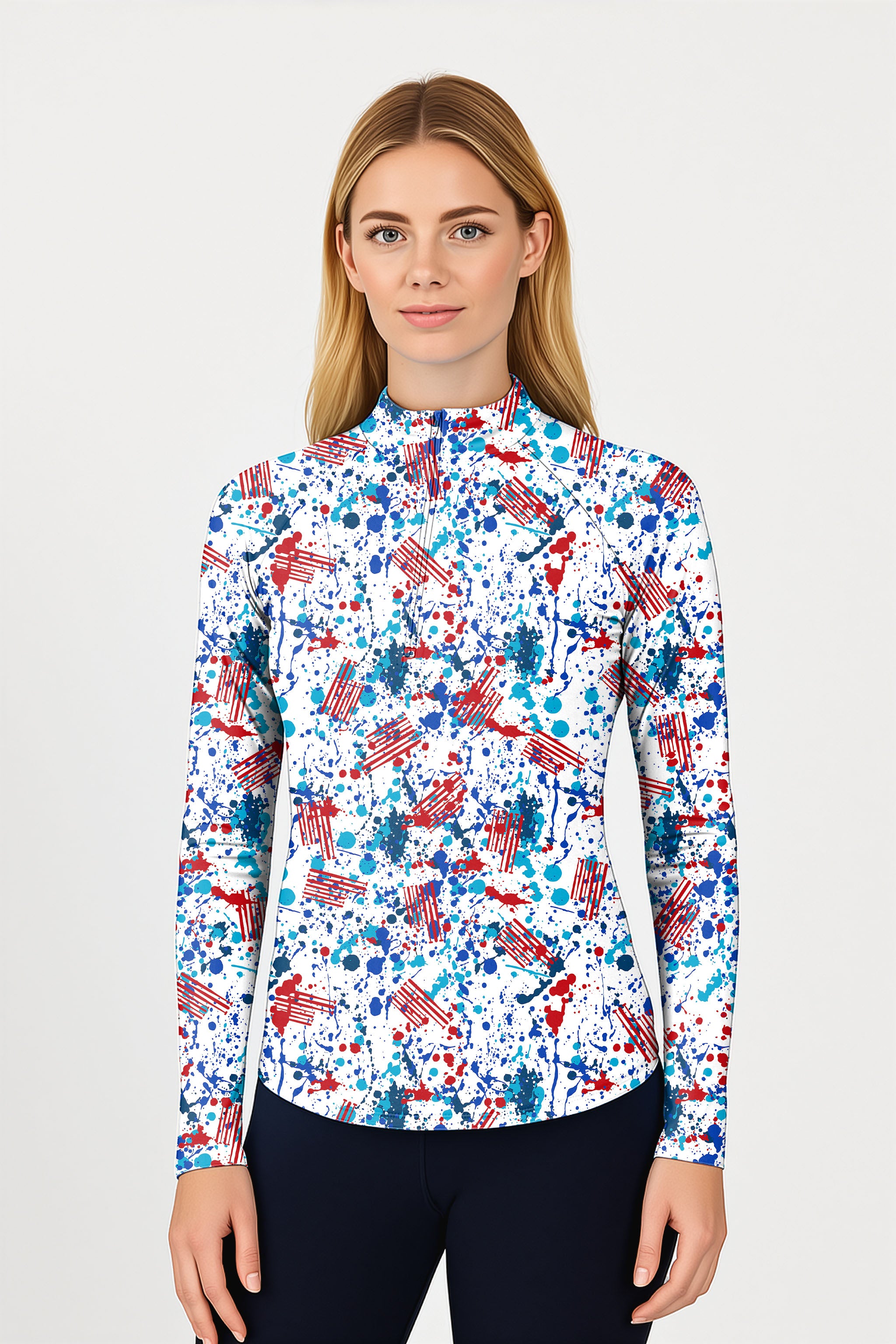 Graffiti  Women's Golf Active 3/4 Zip Top